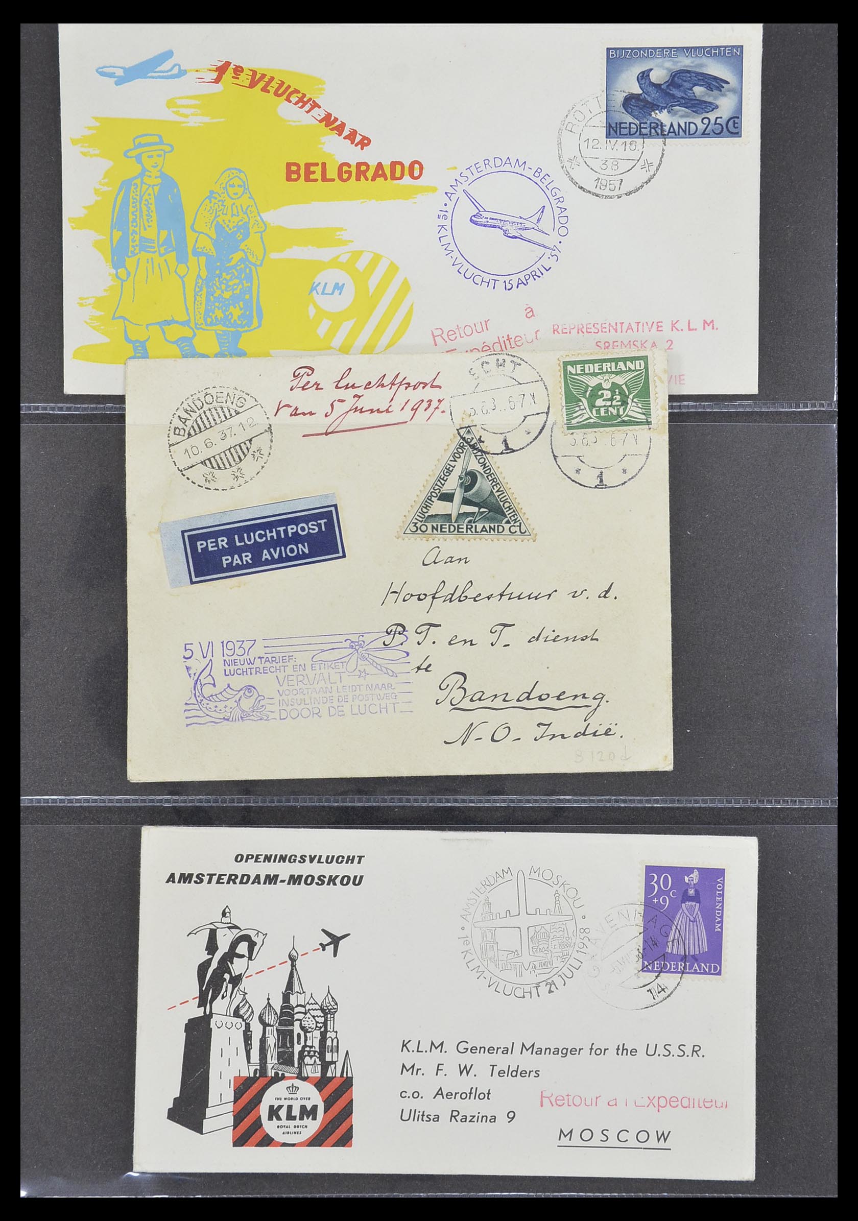 33330 075 - Stamp collection 33330 Netherlands covers 1852-1959.