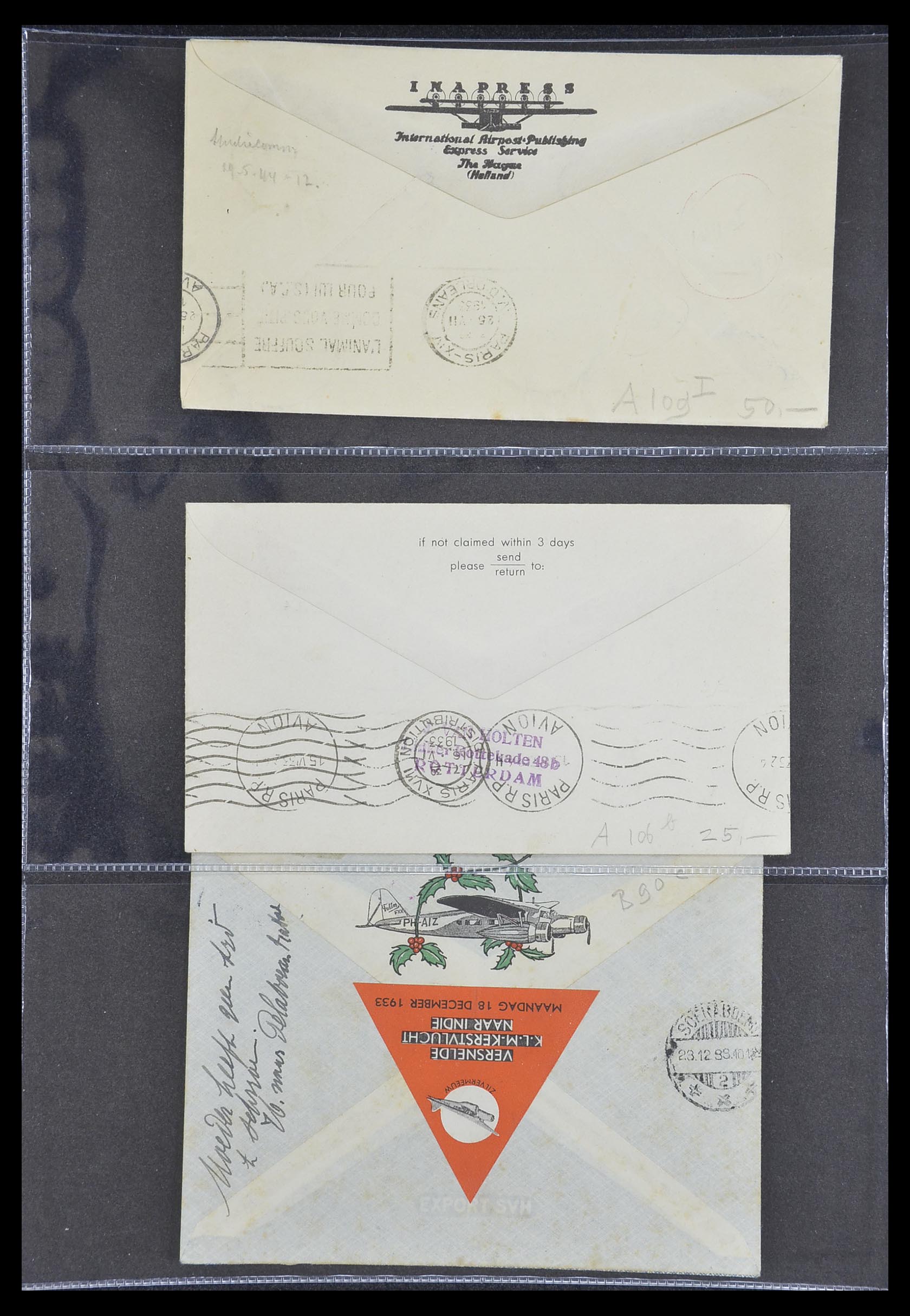 33330 100 - Stamp collection 33330 Netherlands covers 1852-1959.