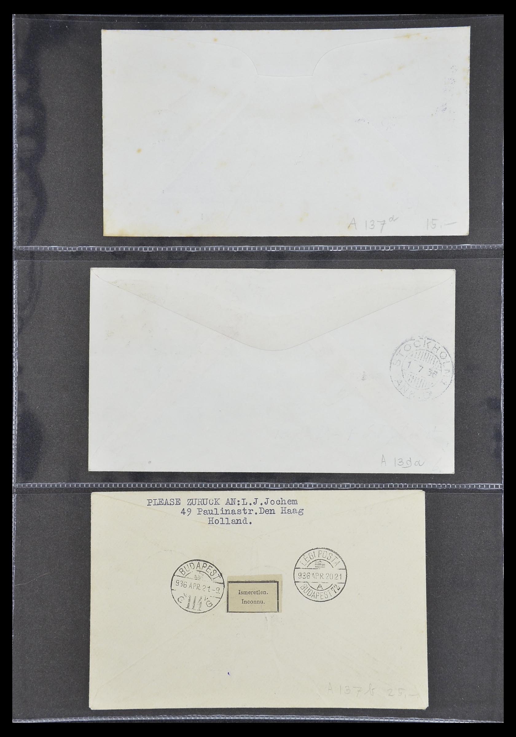 33330 124 - Stamp collection 33330 Netherlands covers 1852-1959.