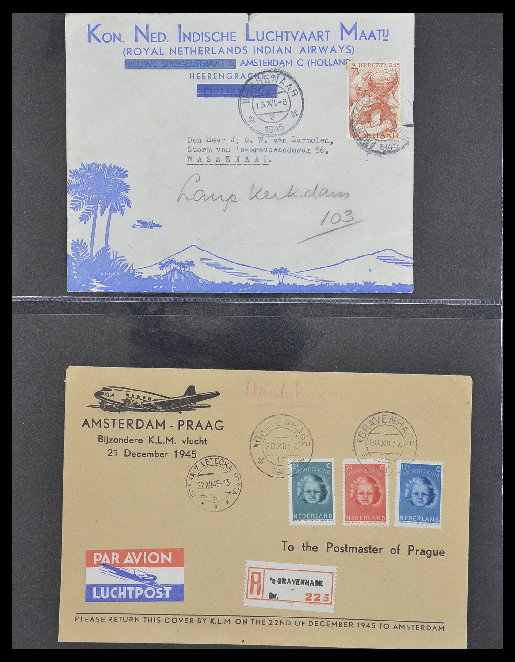 33330 153 - Stamp collection 33330 Netherlands covers 1852-1959.