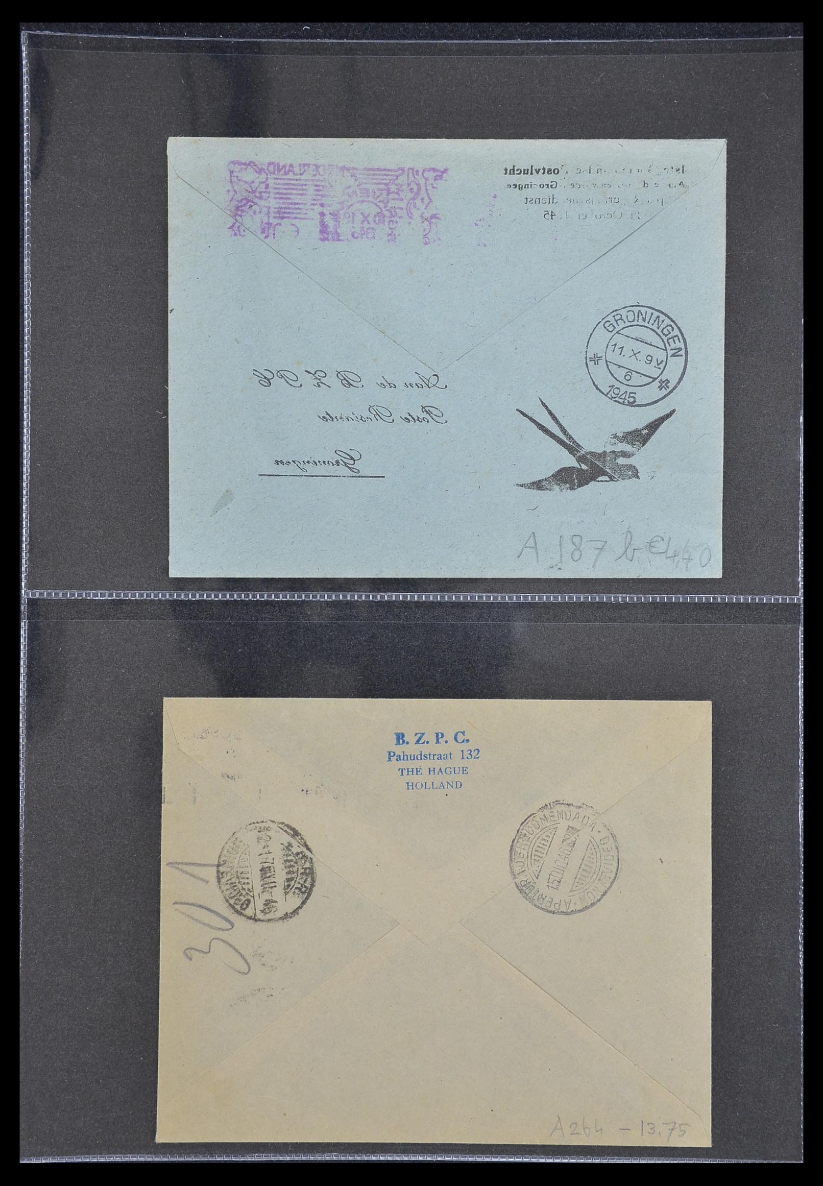 33330 156 - Stamp collection 33330 Netherlands covers 1852-1959.