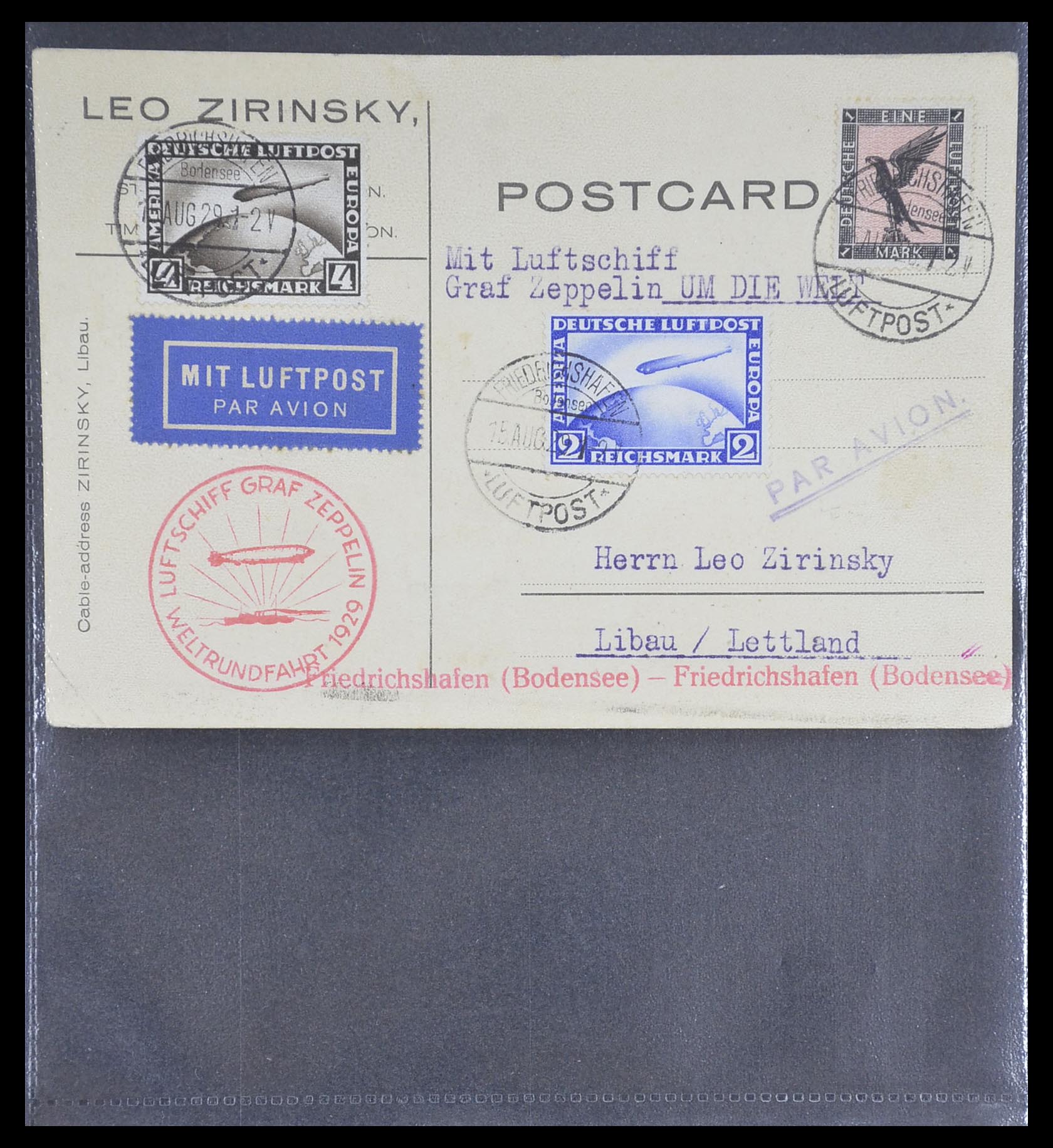 33331 003 - Postzegelverzameling 33331 Zeppelin brieven 1929-1931.