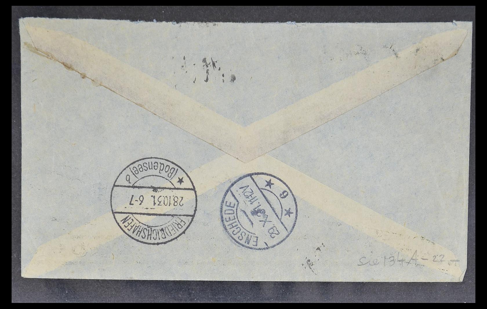33331 028 - Postzegelverzameling 33331 Zeppelin brieven 1929-1931.