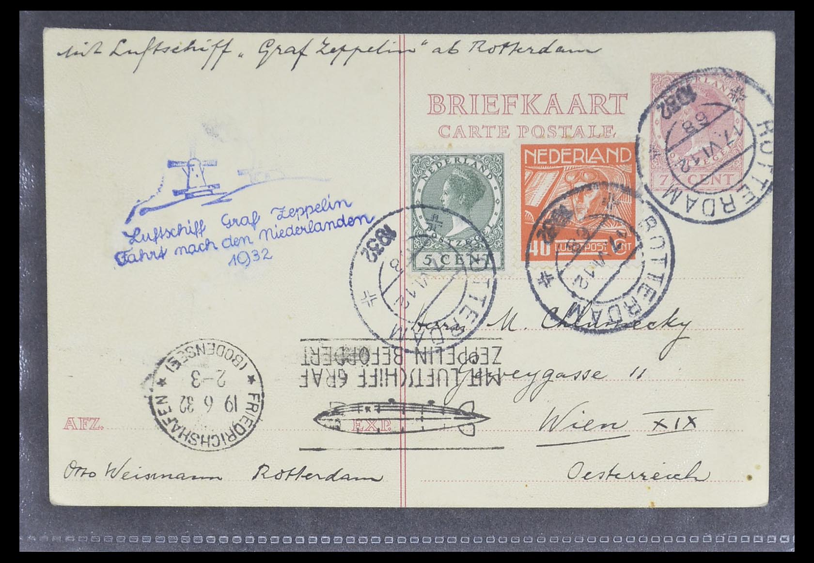 33331 029 - Postzegelverzameling 33331 Zeppelin brieven 1929-1931.