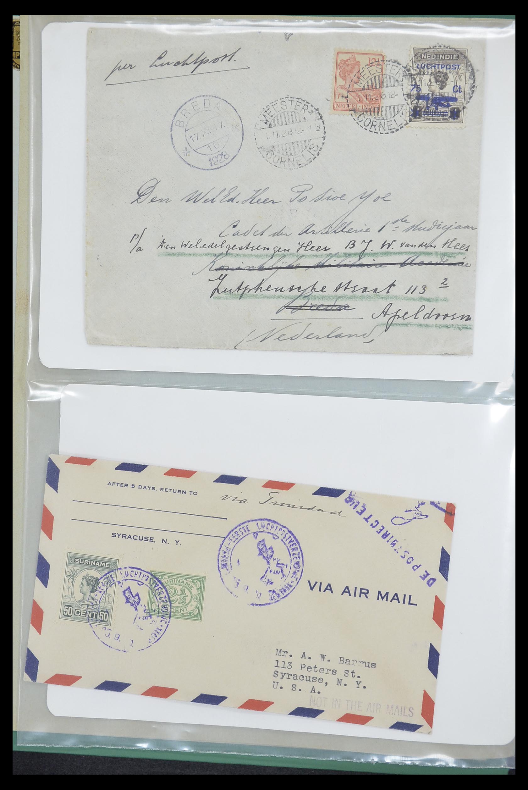 33333 002 - Postzegelverzameling 33333 Overzee brieven 1873-1959.