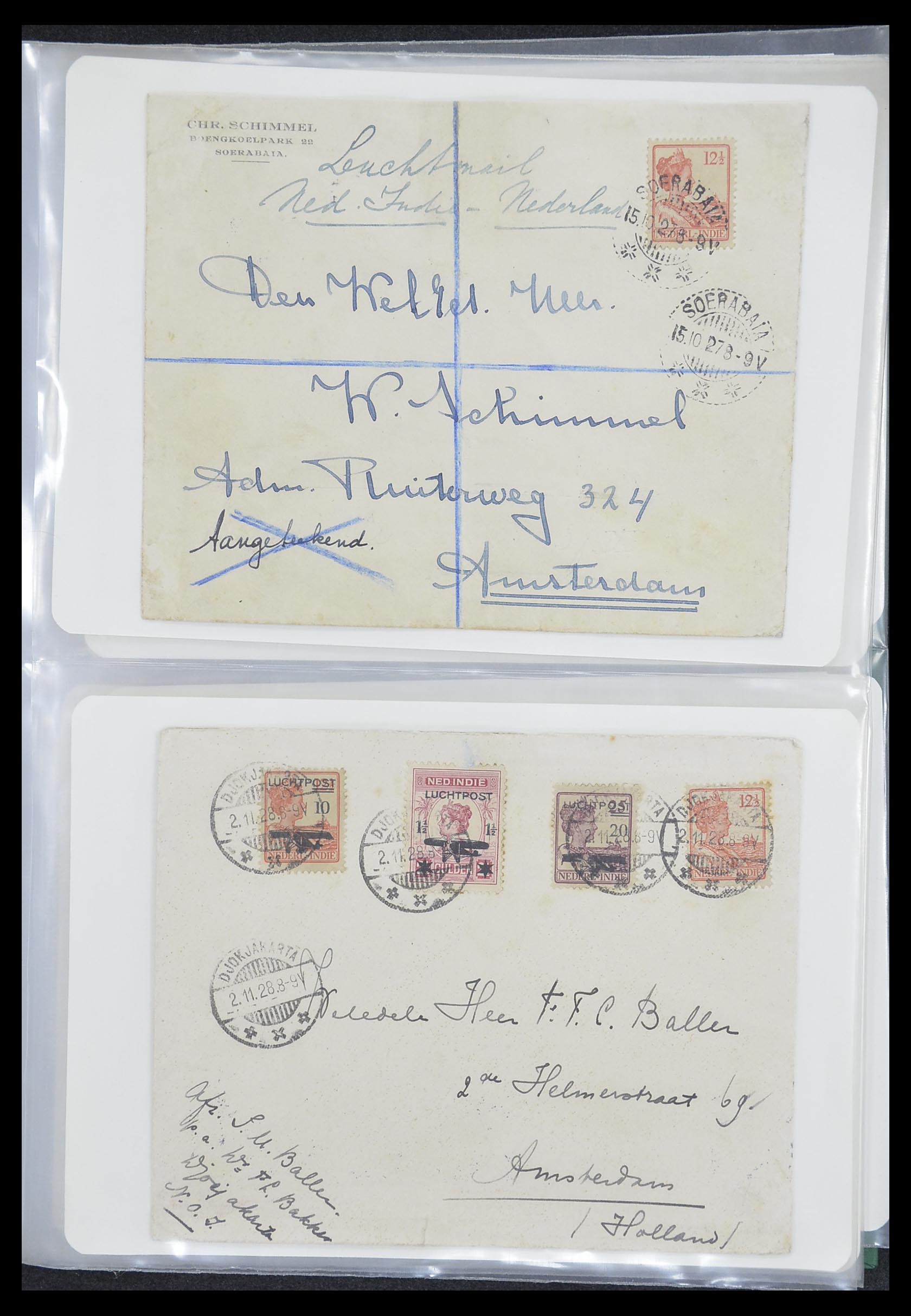 33333 003 - Postzegelverzameling 33333 Overzee brieven 1873-1959.
