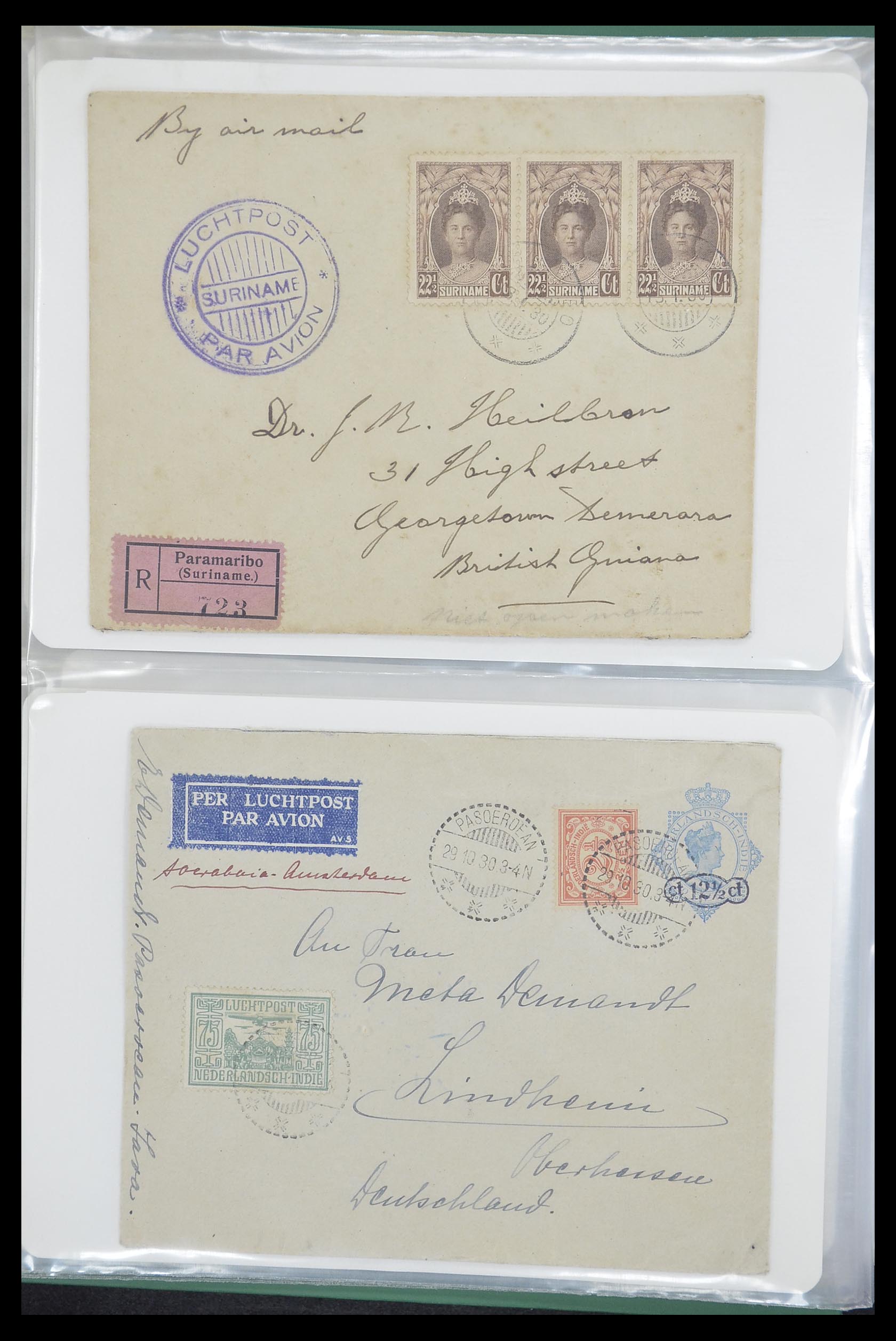 33333 006 - Stamp collection 33333 Dutch territories covers 1873-1959.
