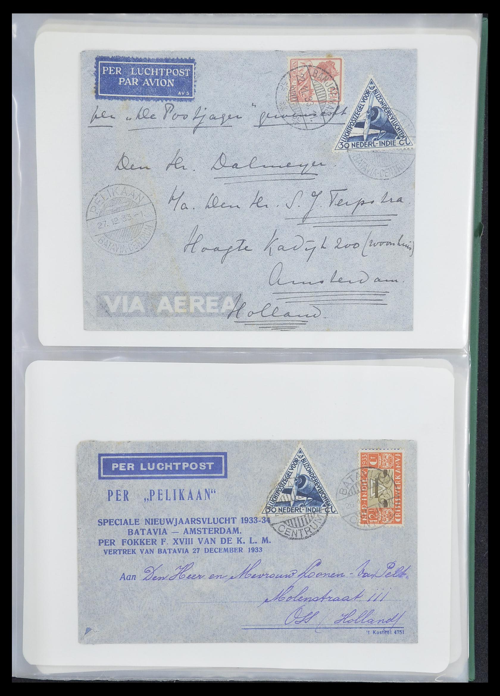 33333 009 - Postzegelverzameling 33333 Overzee brieven 1873-1959.