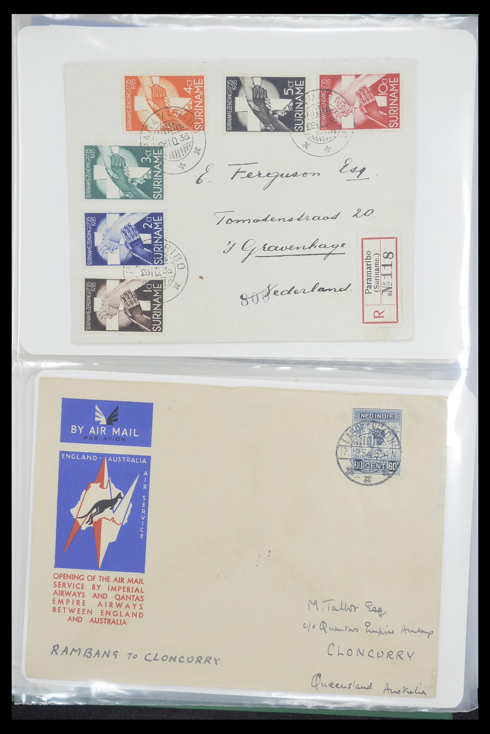 33333 012 - Postzegelverzameling 33333 Overzee brieven 1873-1959.