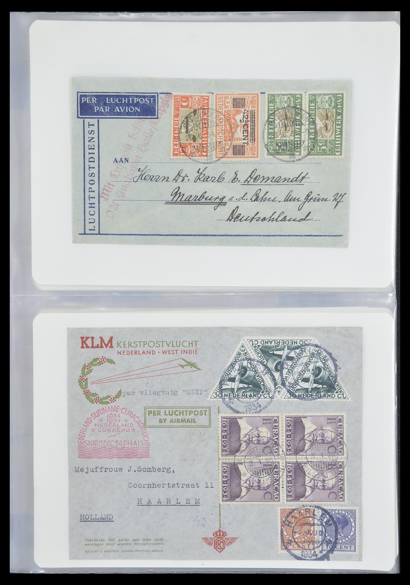 33333 013 - Postzegelverzameling 33333 Overzee brieven 1873-1959.
