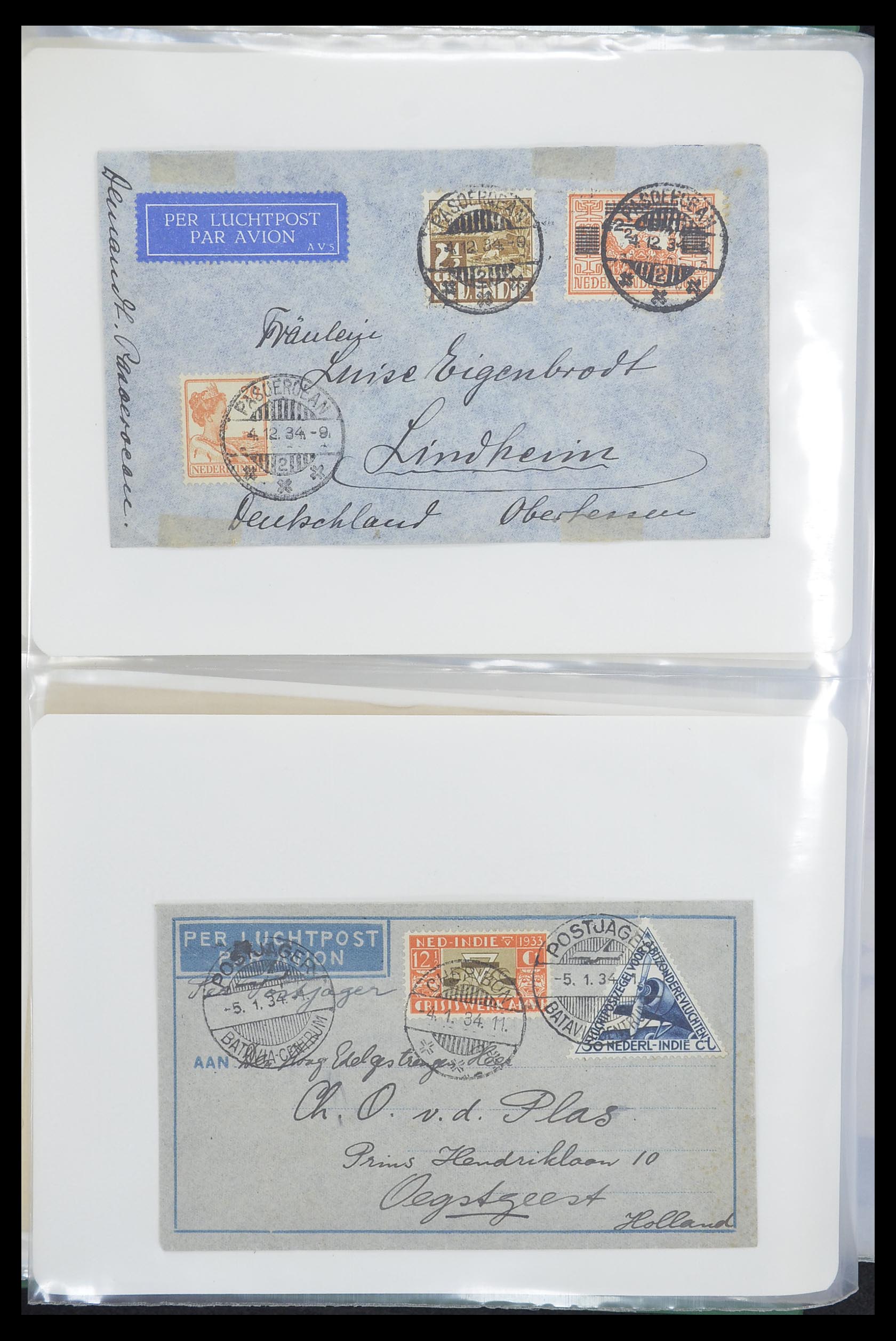 33333 014 - Postzegelverzameling 33333 Overzee brieven 1873-1959.