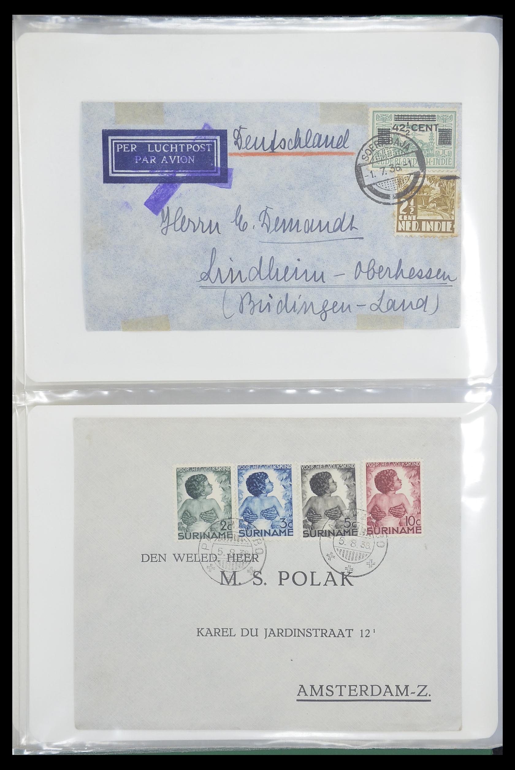 33333 020 - Postzegelverzameling 33333 Overzee brieven 1873-1959.