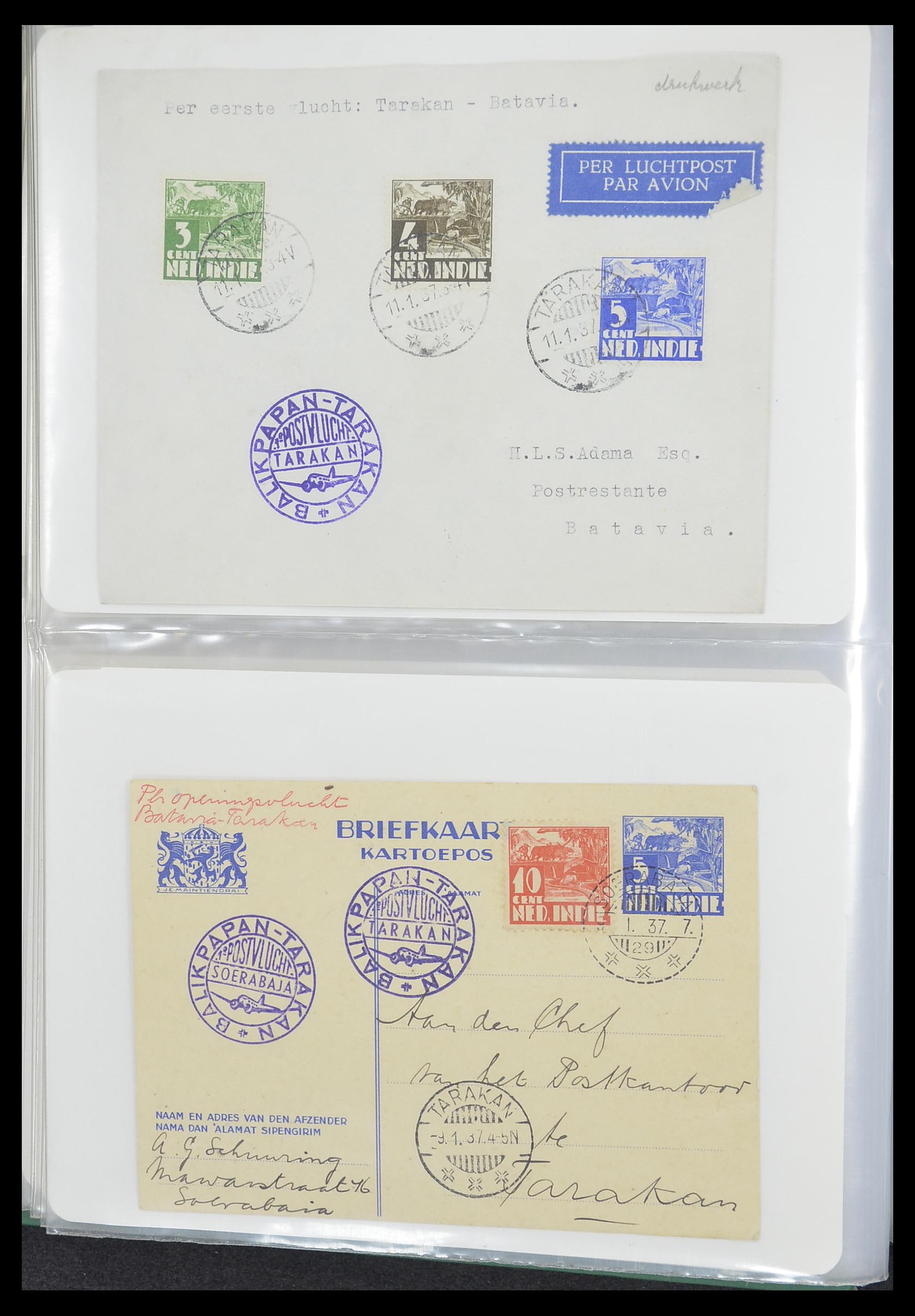 33333 024 - Postzegelverzameling 33333 Overzee brieven 1873-1959.