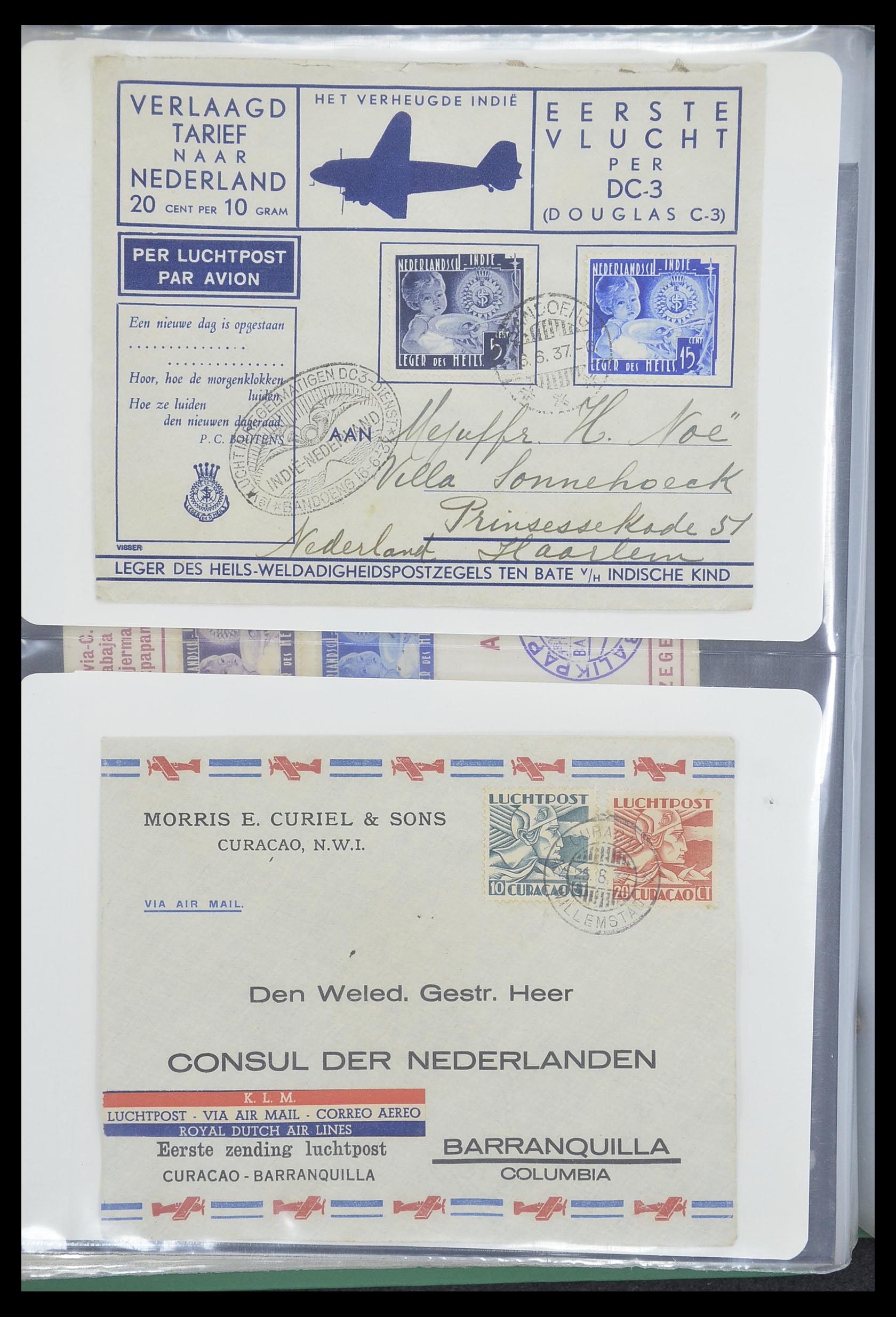 33333 027 - Postzegelverzameling 33333 Overzee brieven 1873-1959.