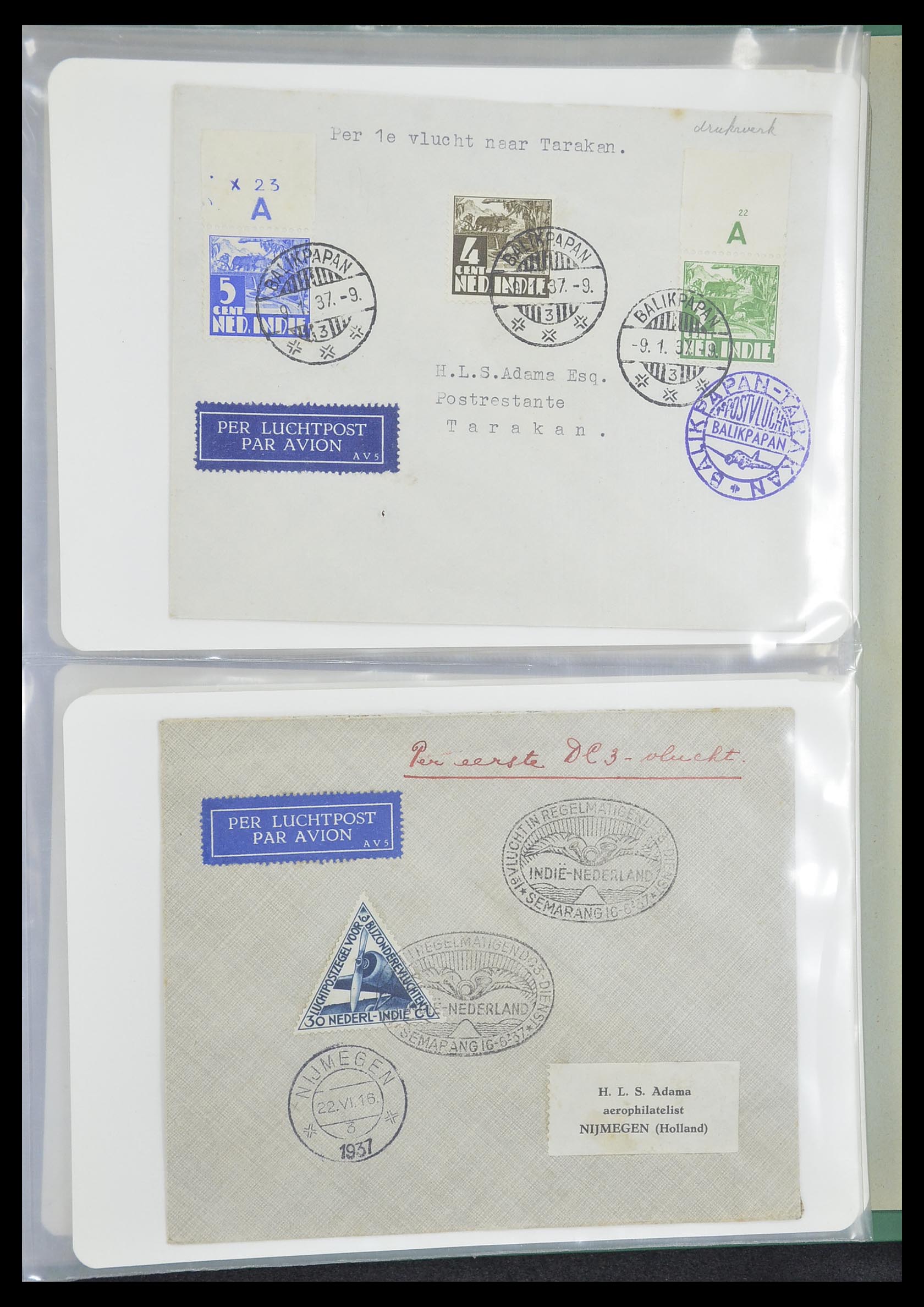 33333 028 - Postzegelverzameling 33333 Overzee brieven 1873-1959.