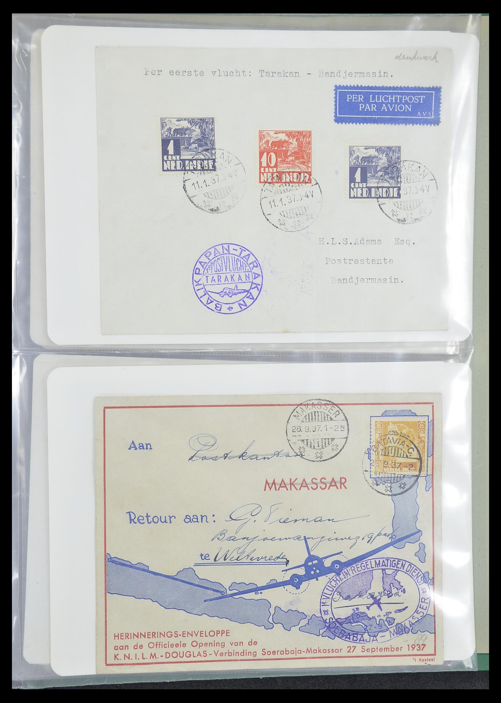 33333 030 - Postzegelverzameling 33333 Overzee brieven 1873-1959.