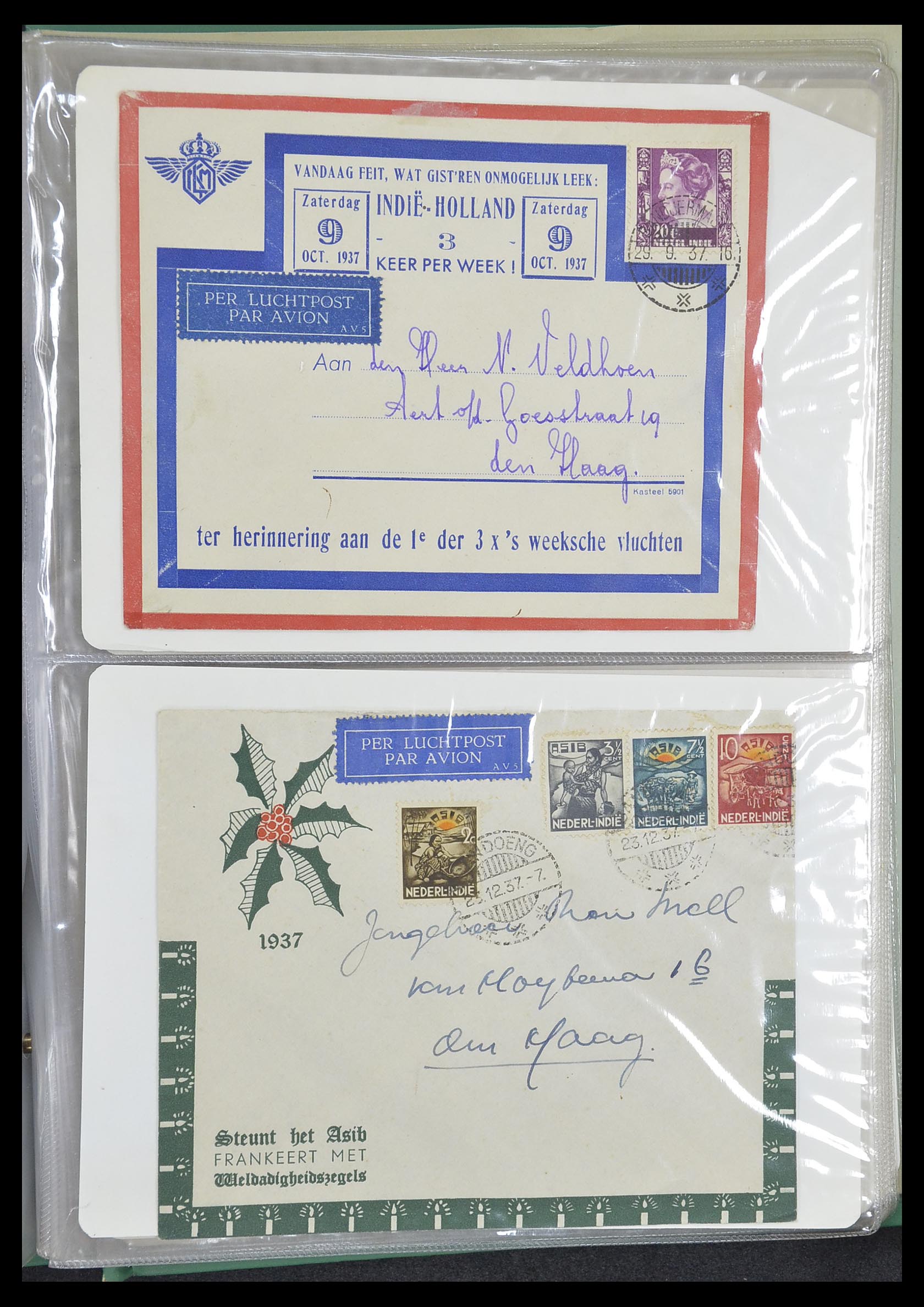 33333 032 - Postzegelverzameling 33333 Overzee brieven 1873-1959.