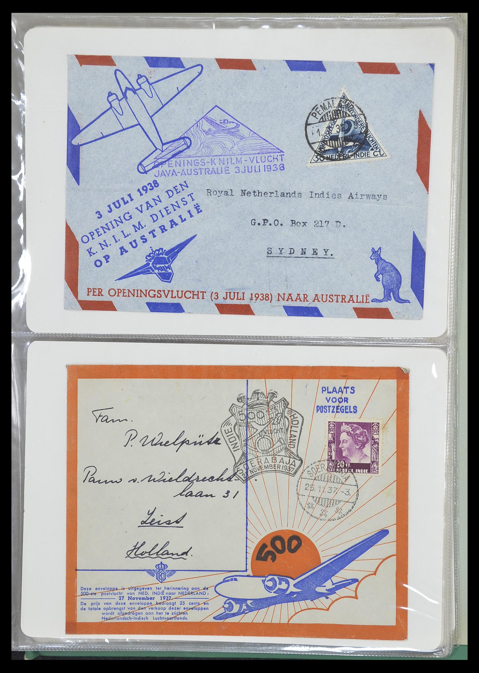 33333 034 - Postzegelverzameling 33333 Overzee brieven 1873-1959.