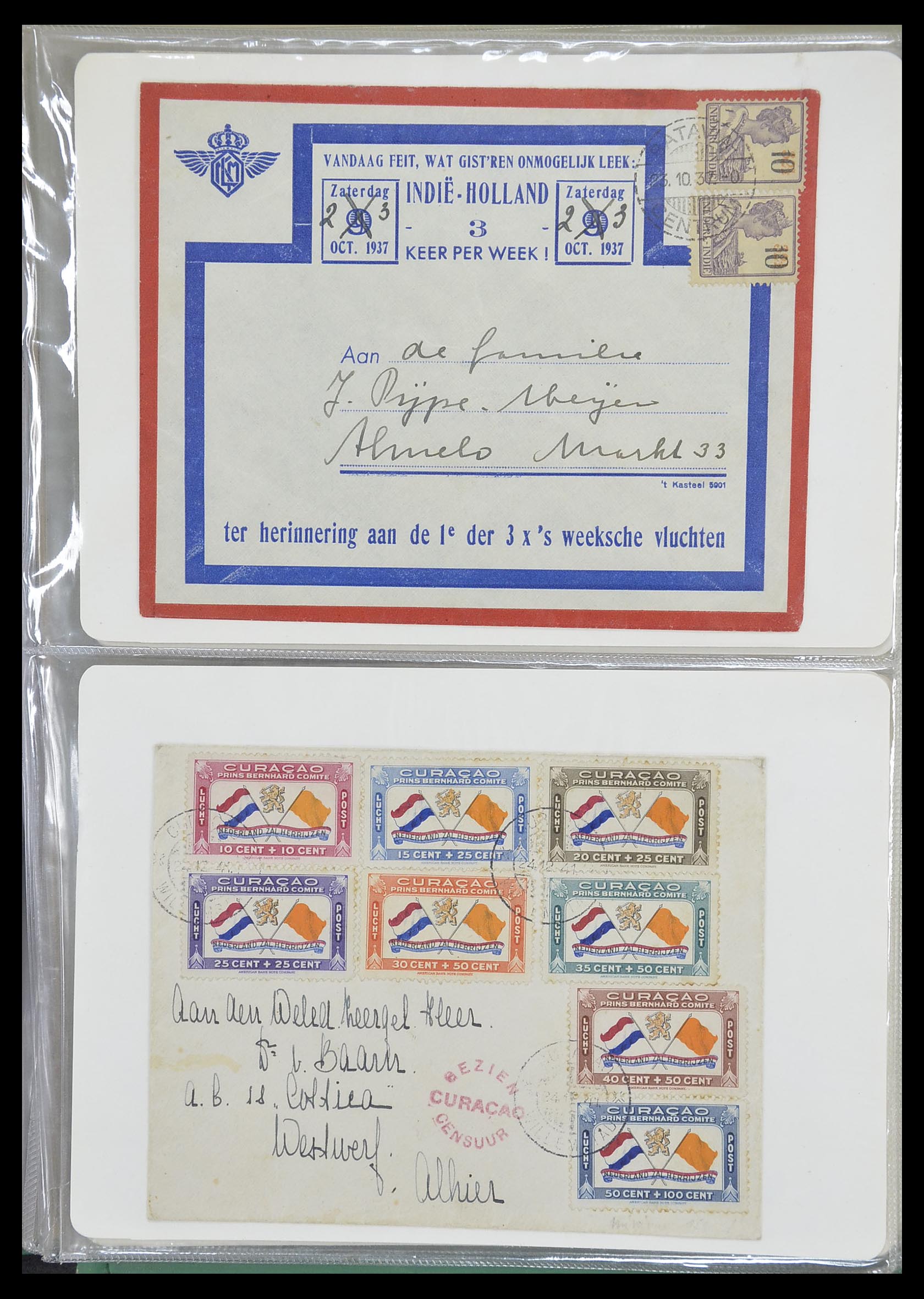 33333 035 - Postzegelverzameling 33333 Overzee brieven 1873-1959.