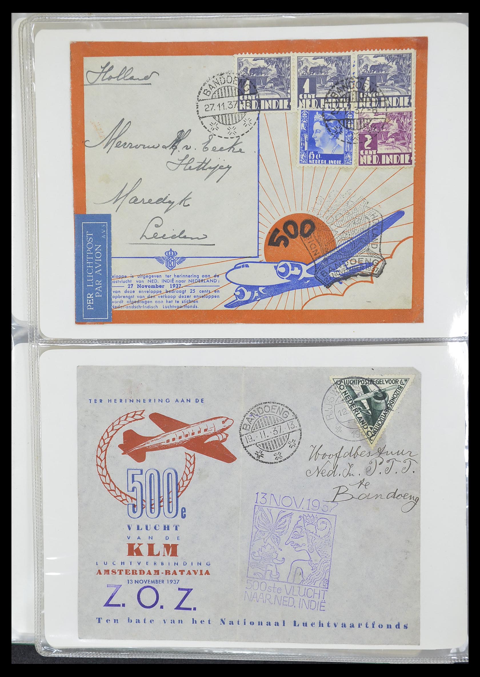 33333 036 - Postzegelverzameling 33333 Overzee brieven 1873-1959.