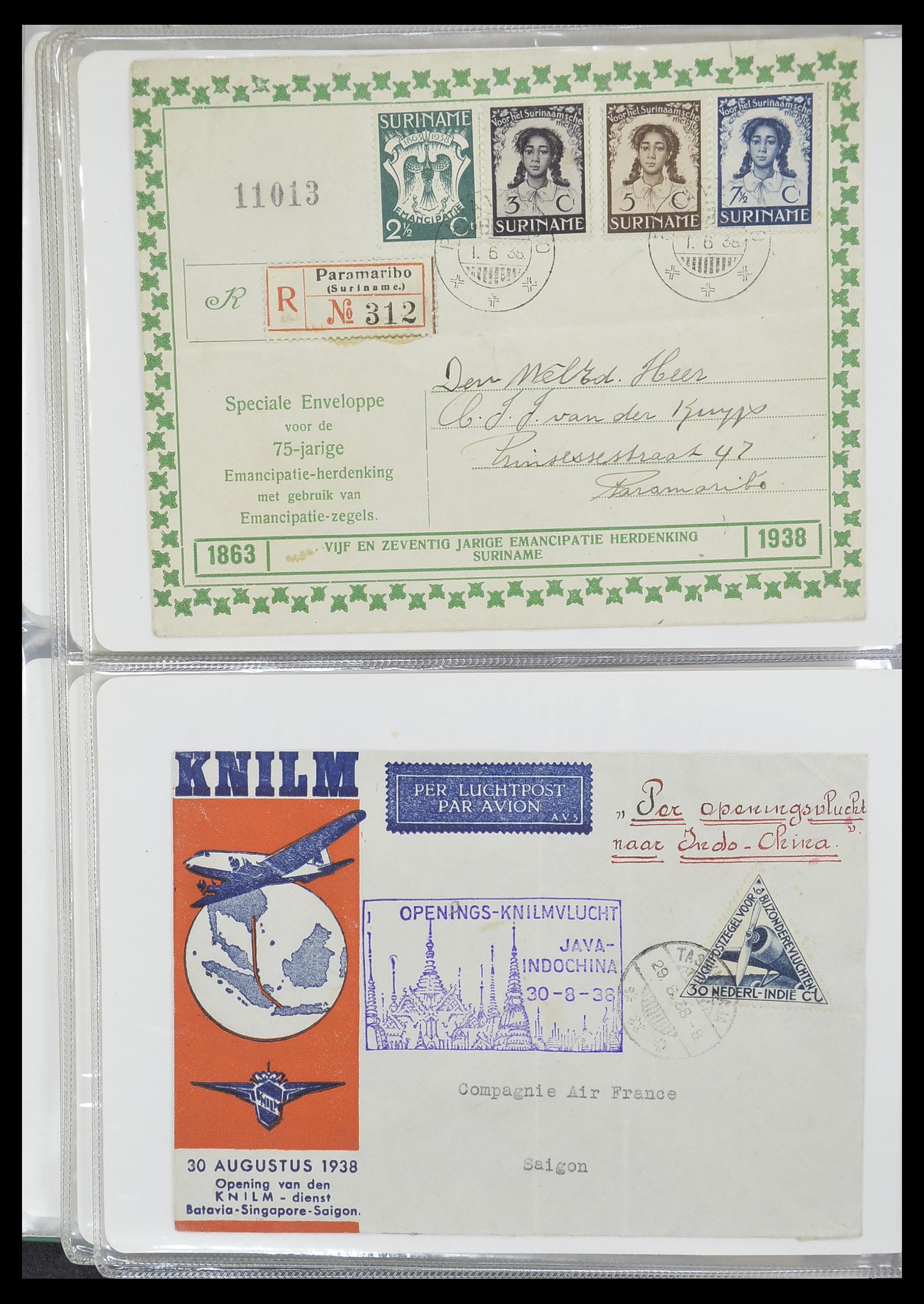 33333 037 - Postzegelverzameling 33333 Overzee brieven 1873-1959.