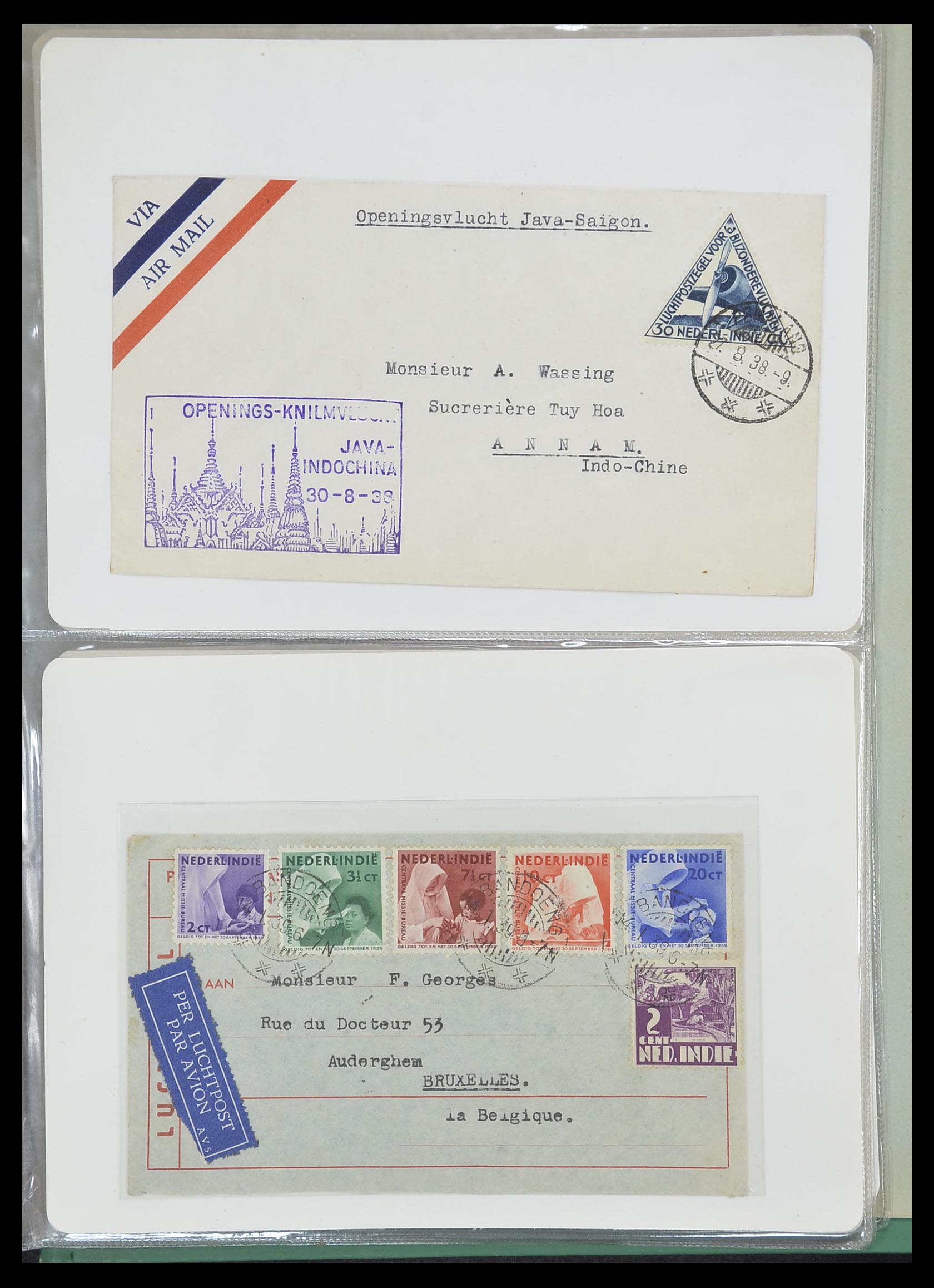 33333 038 - Postzegelverzameling 33333 Overzee brieven 1873-1959.
