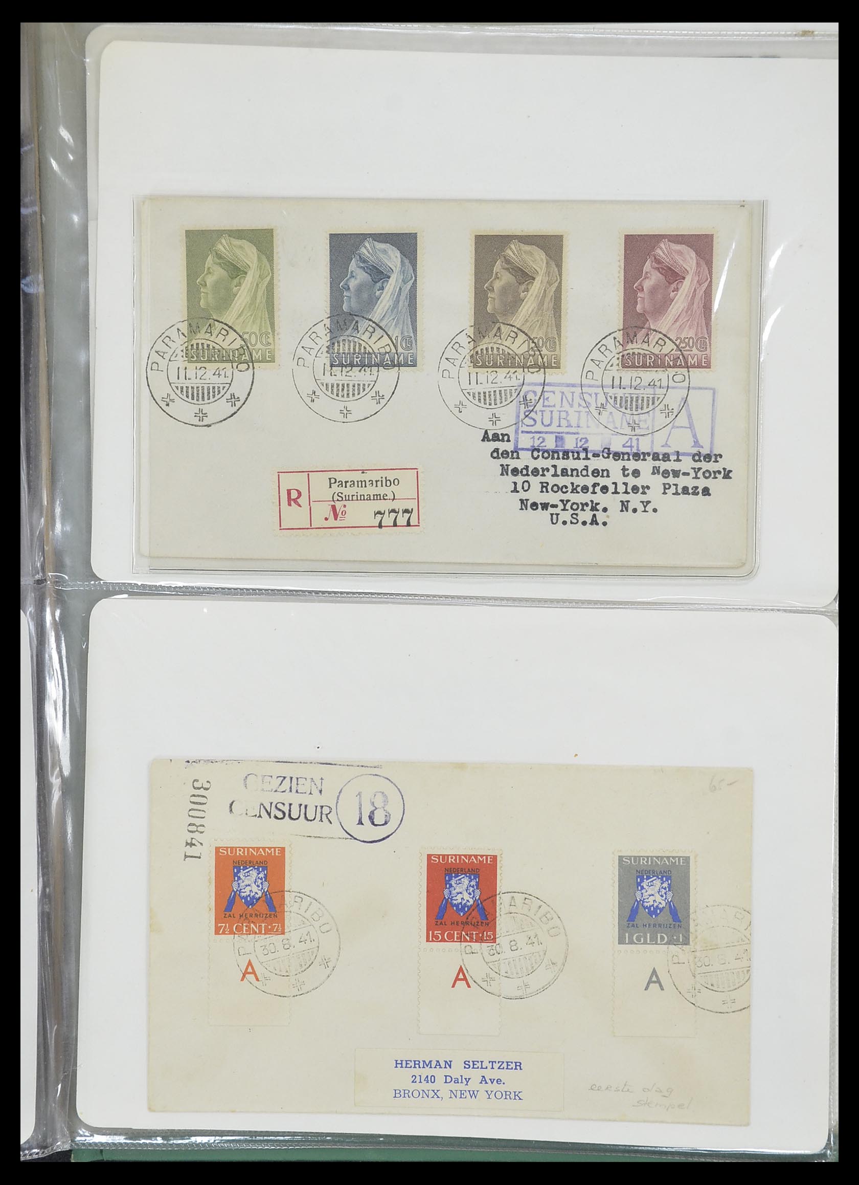 33333 039 - Stamp collection 33333 Dutch territories covers 1873-1959.