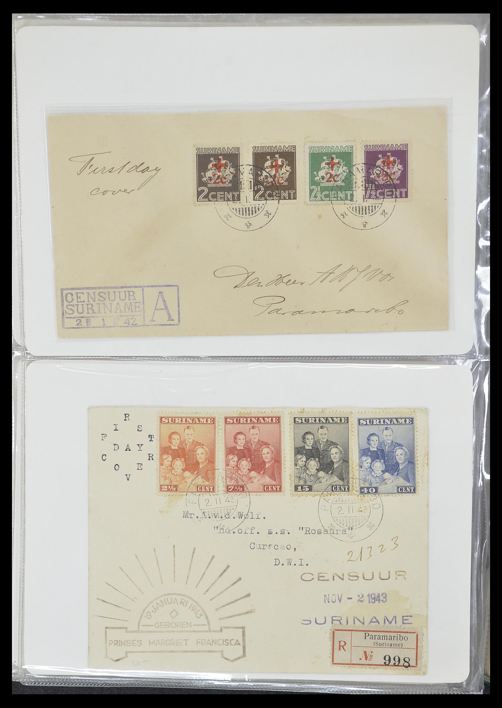 33333 041 - Stamp collection 33333 Dutch territories covers 1873-1959.