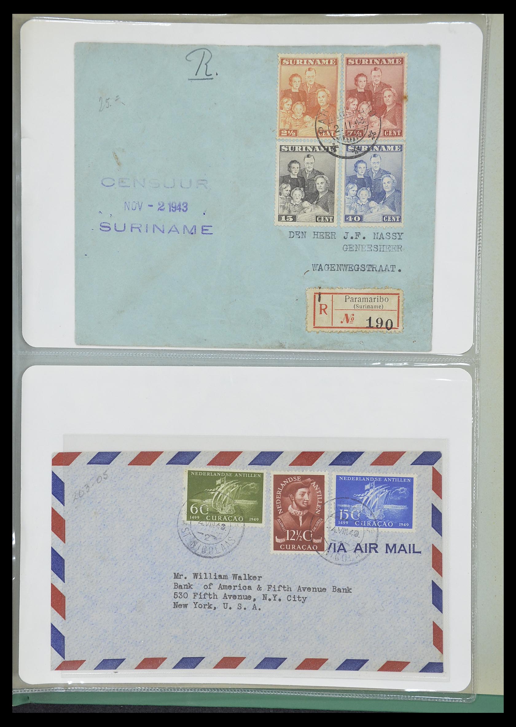 33333 042 - Postzegelverzameling 33333 Overzee brieven 1873-1959.