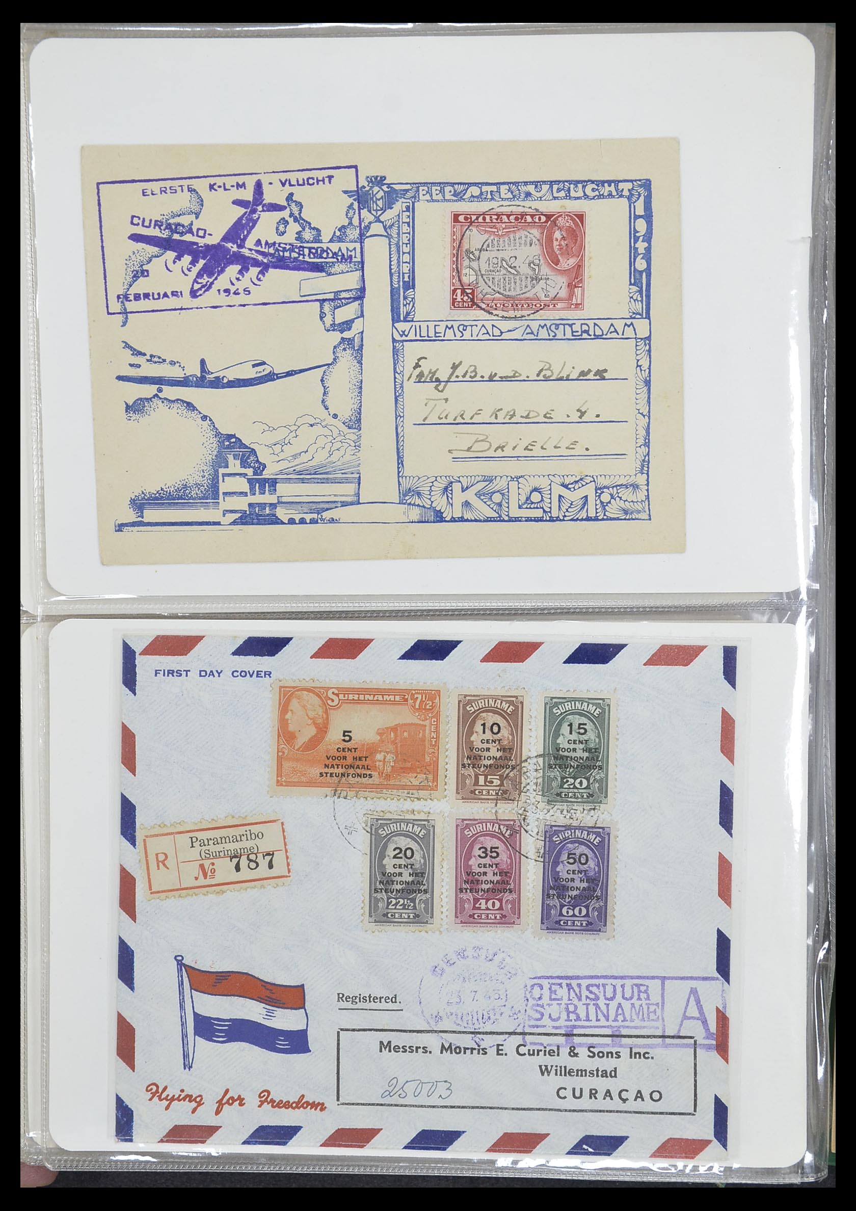 33333 043 - Postzegelverzameling 33333 Overzee brieven 1873-1959.