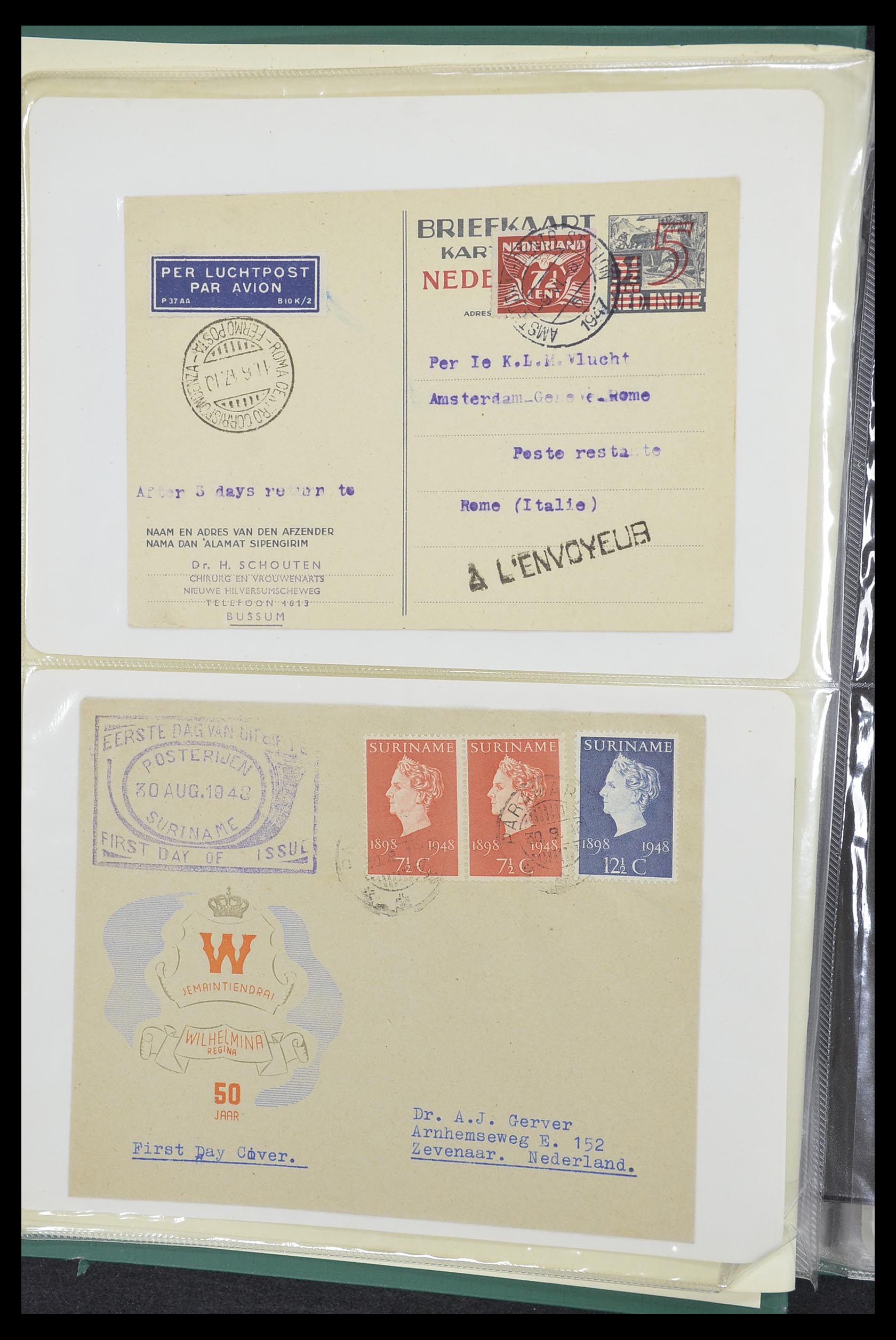 33333 046 - Stamp collection 33333 Dutch territories covers 1873-1959.
