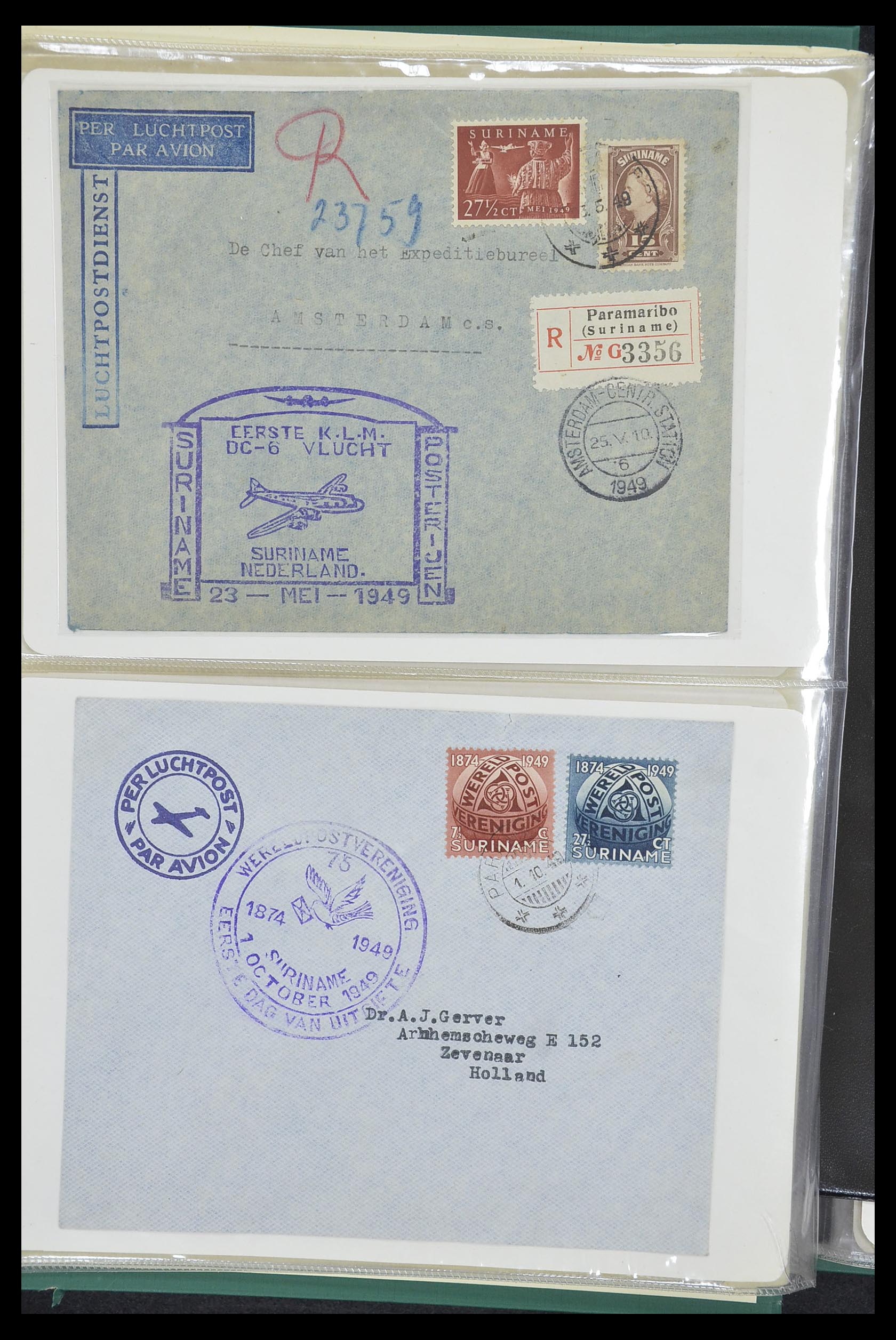 33333 047 - Postzegelverzameling 33333 Overzee brieven 1873-1959.