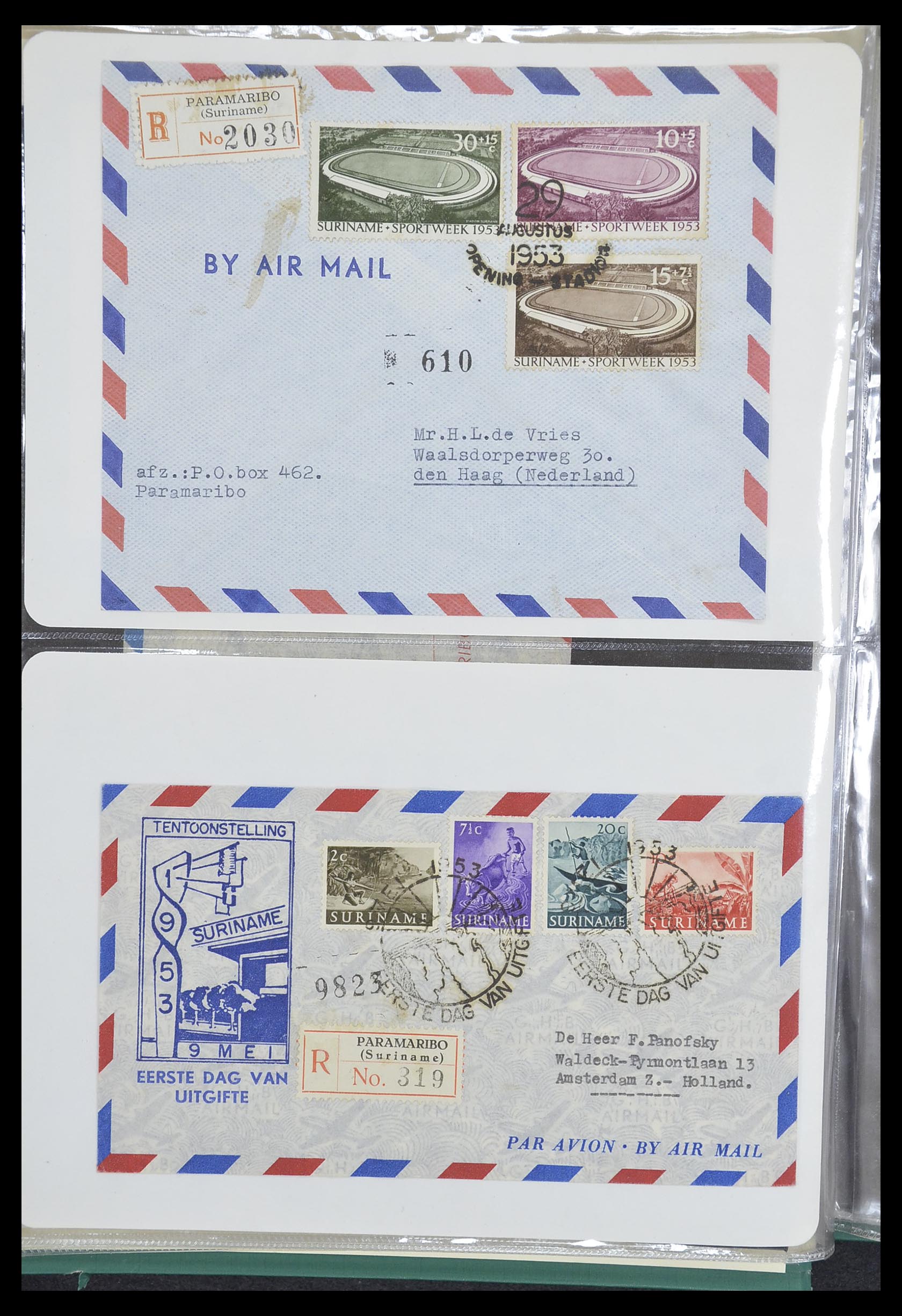 33333 052 - Postzegelverzameling 33333 Overzee brieven 1873-1959.