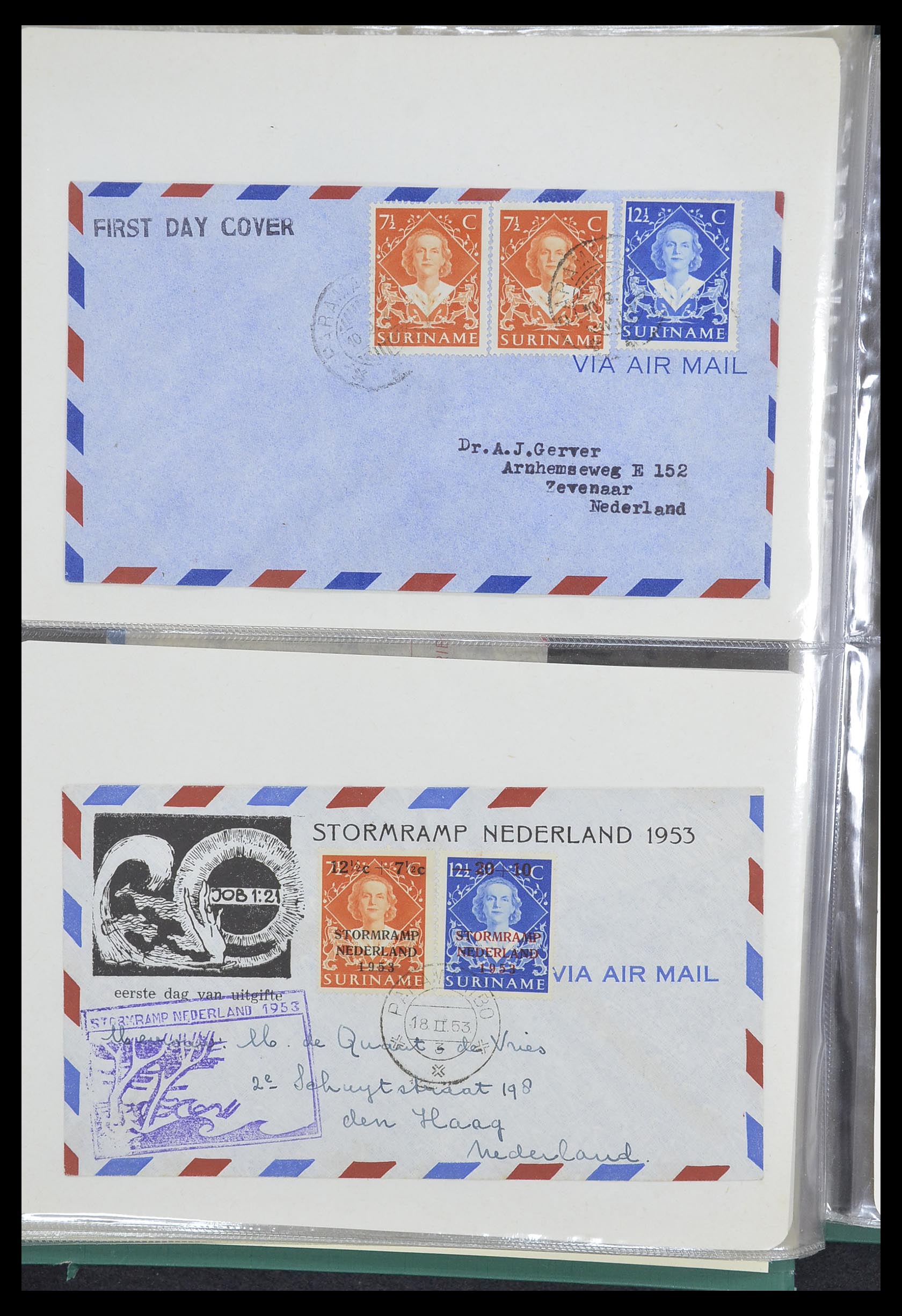 33333 053 - Stamp collection 33333 Dutch territories covers 1873-1959.