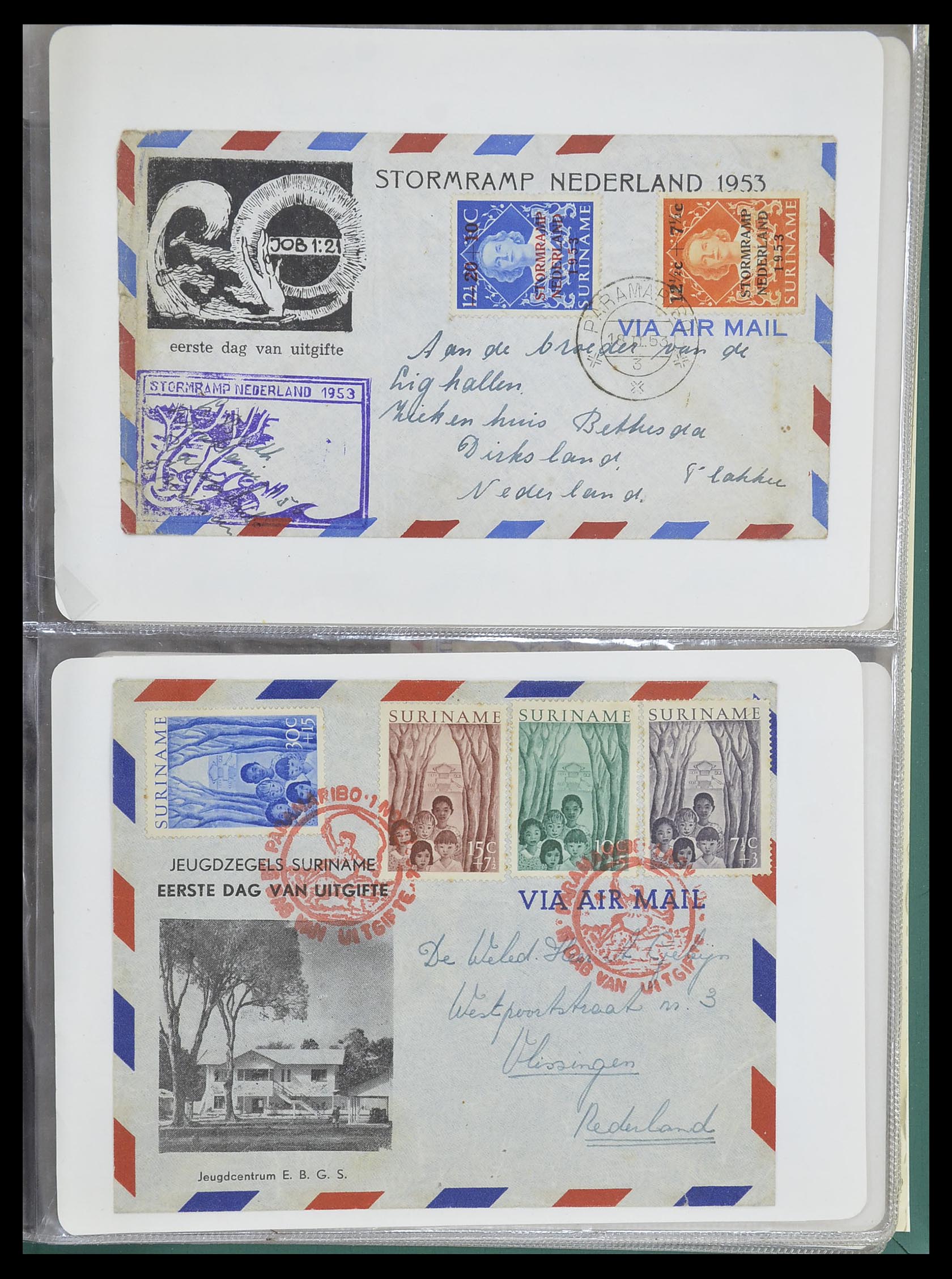 33333 054 - Postzegelverzameling 33333 Overzee brieven 1873-1959.