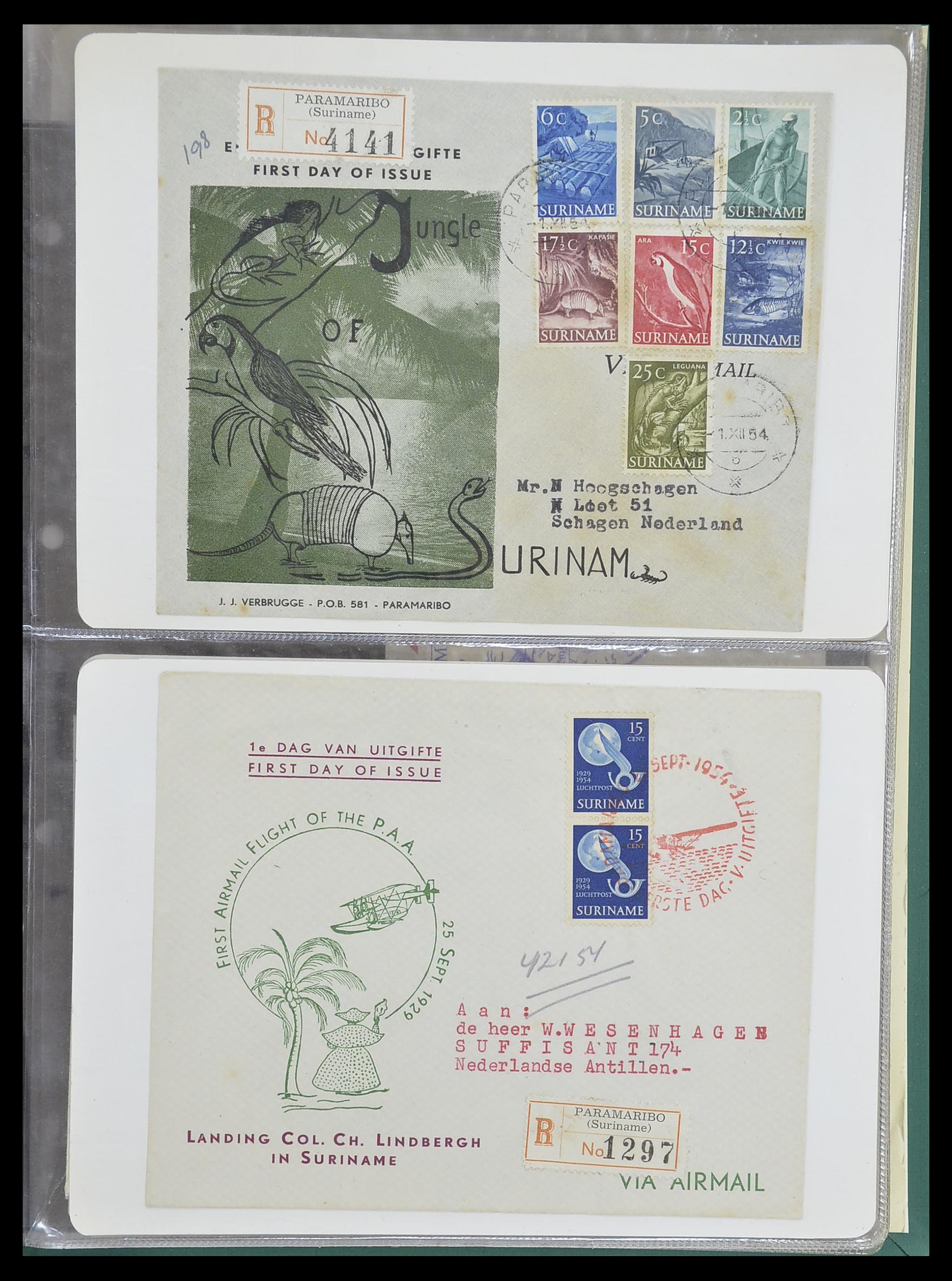 33333 055 - Postzegelverzameling 33333 Overzee brieven 1873-1959.