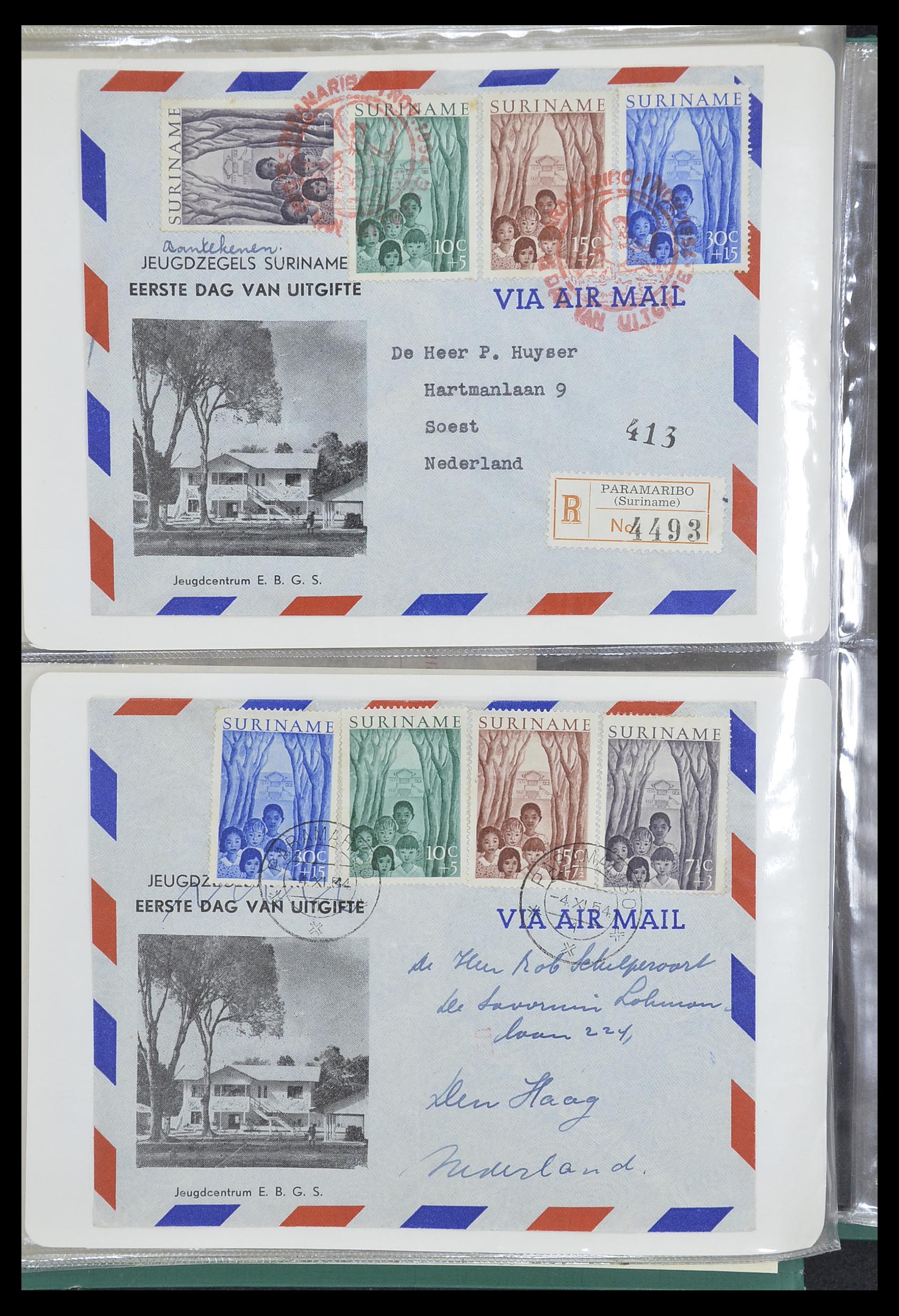 33333 056 - Postzegelverzameling 33333 Overzee brieven 1873-1959.