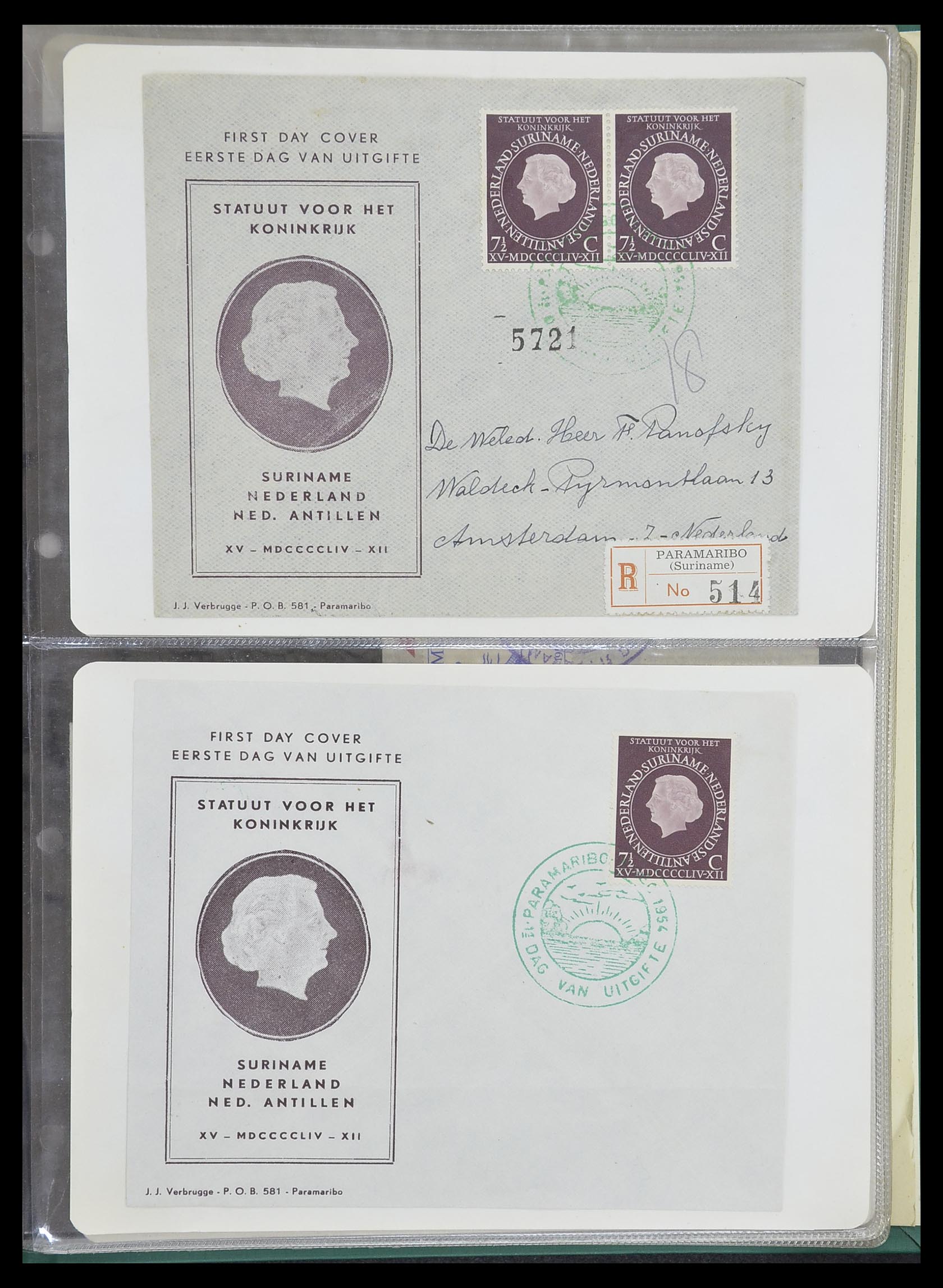 33333 058 - Postzegelverzameling 33333 Overzee brieven 1873-1959.
