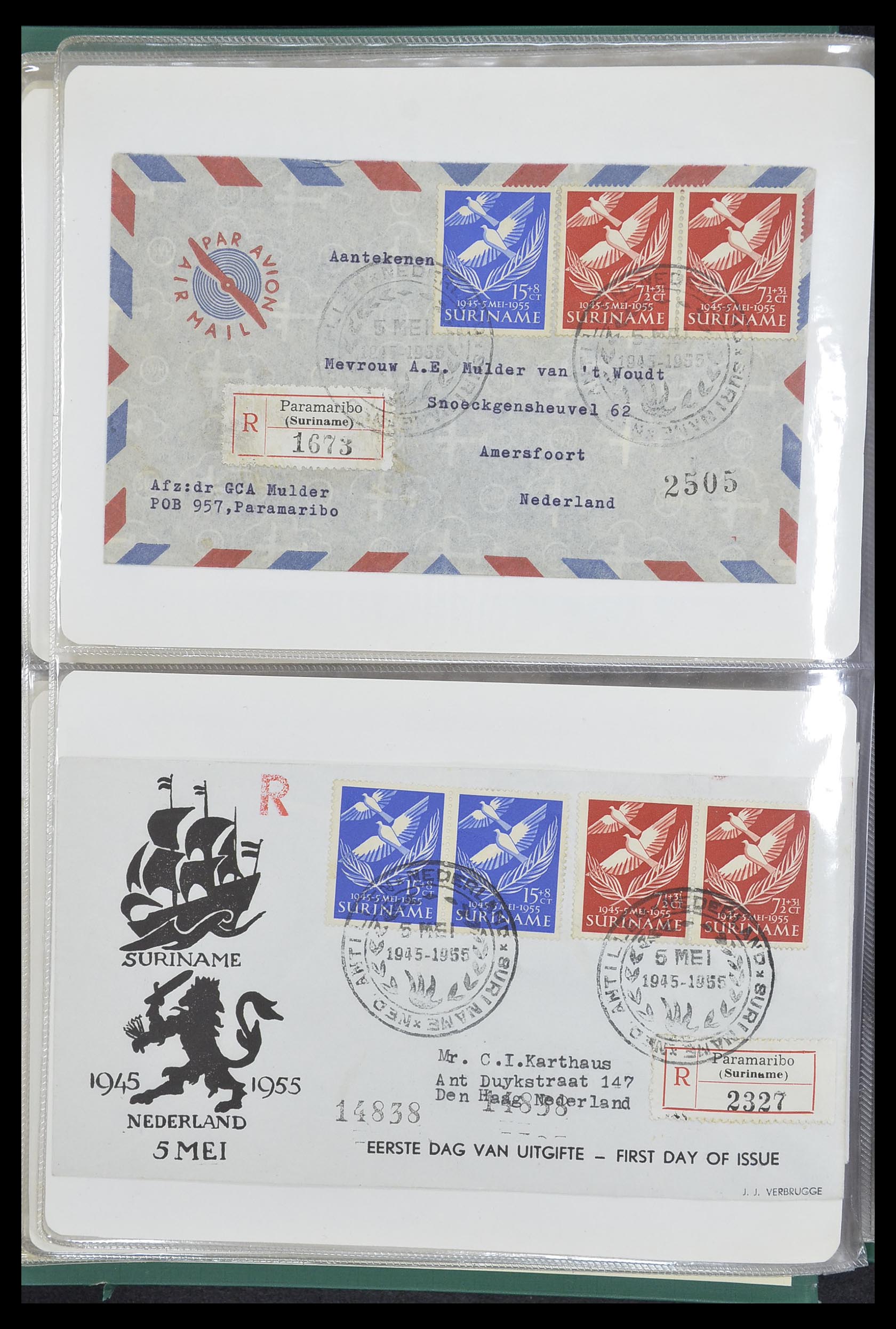 33333 061 - Postzegelverzameling 33333 Overzee brieven 1873-1959.