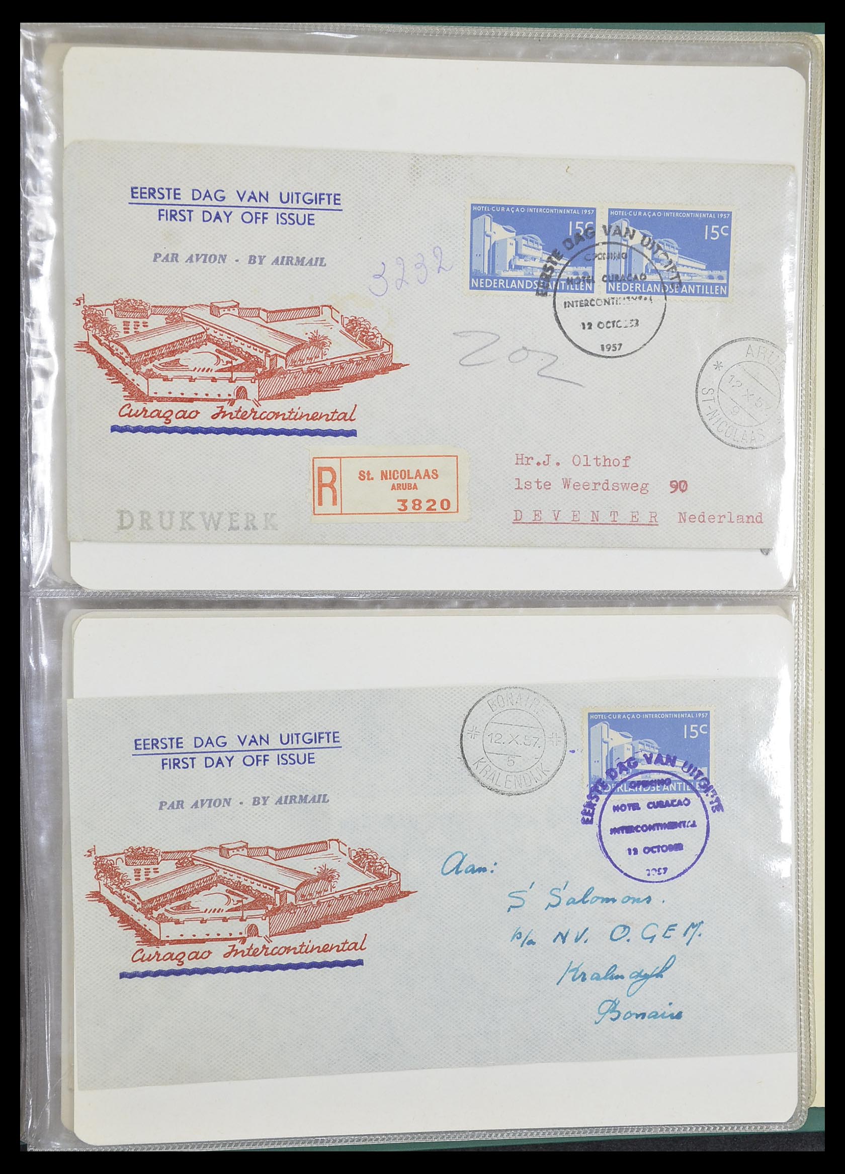 33333 068 - Postzegelverzameling 33333 Overzee brieven 1873-1959.