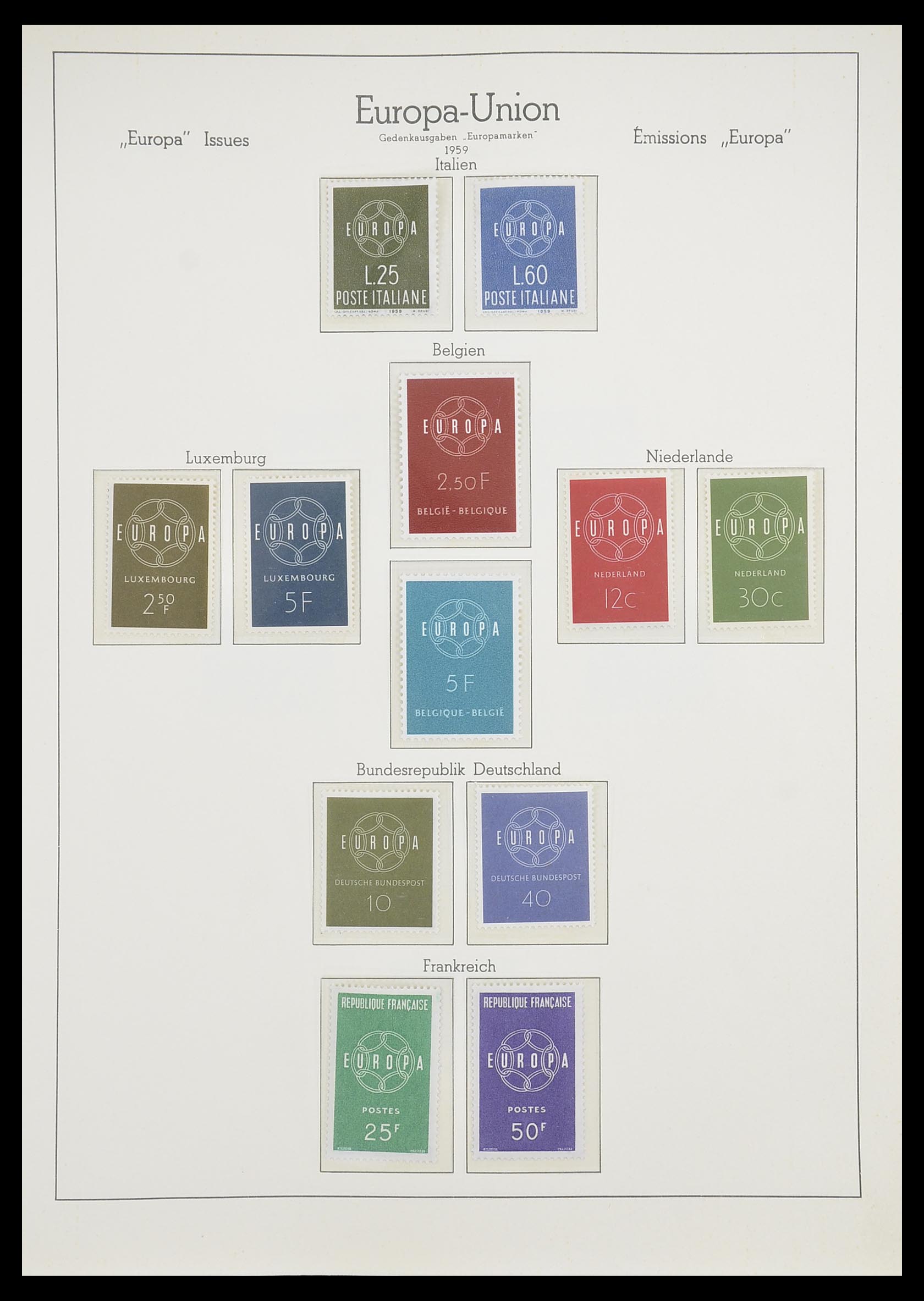 33339 007 - Postzegelverzameling 33339 Europa CEPT 1956-1990.