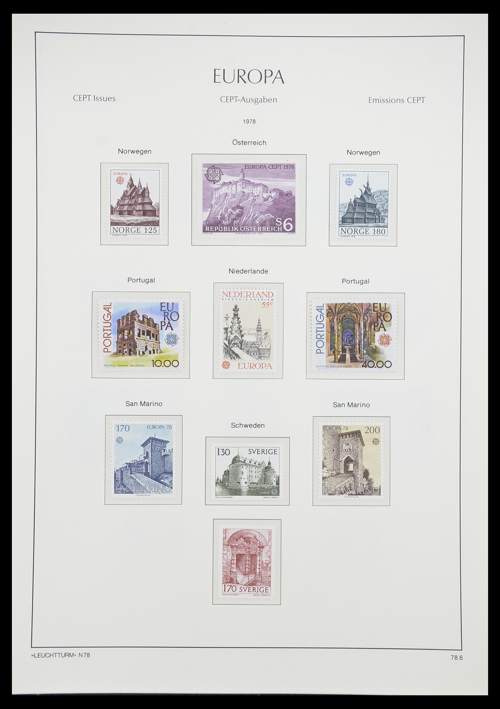 33339 094 - Postzegelverzameling 33339 Europa CEPT 1956-1990.