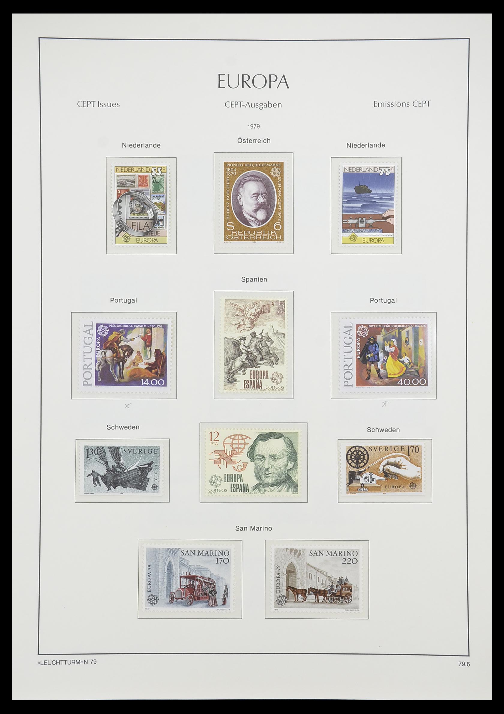 33339 100 - Postzegelverzameling 33339 Europa CEPT 1956-1990.