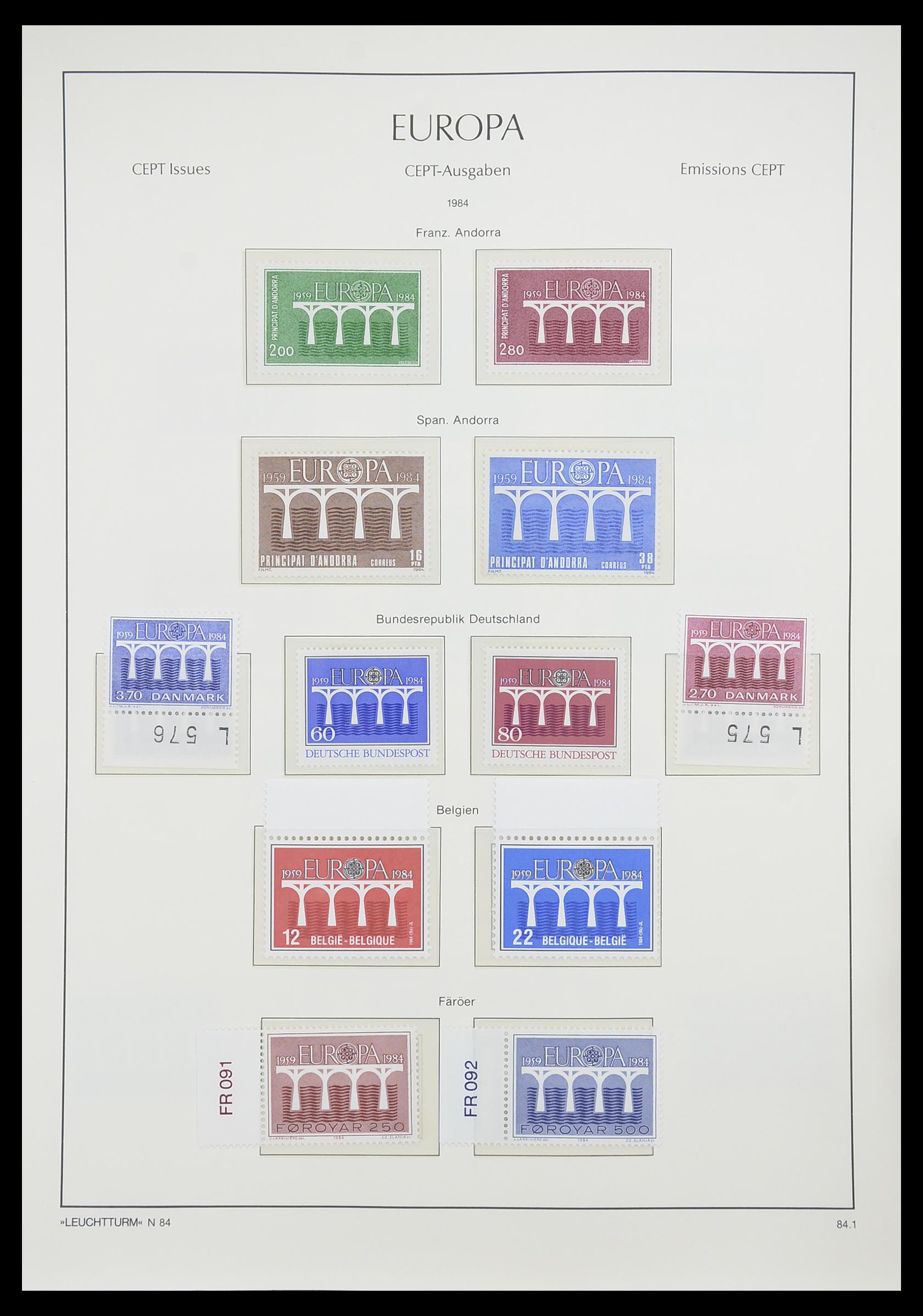 33339 126 - Stamp collection 33339 Europa CEPT 1956-1990.