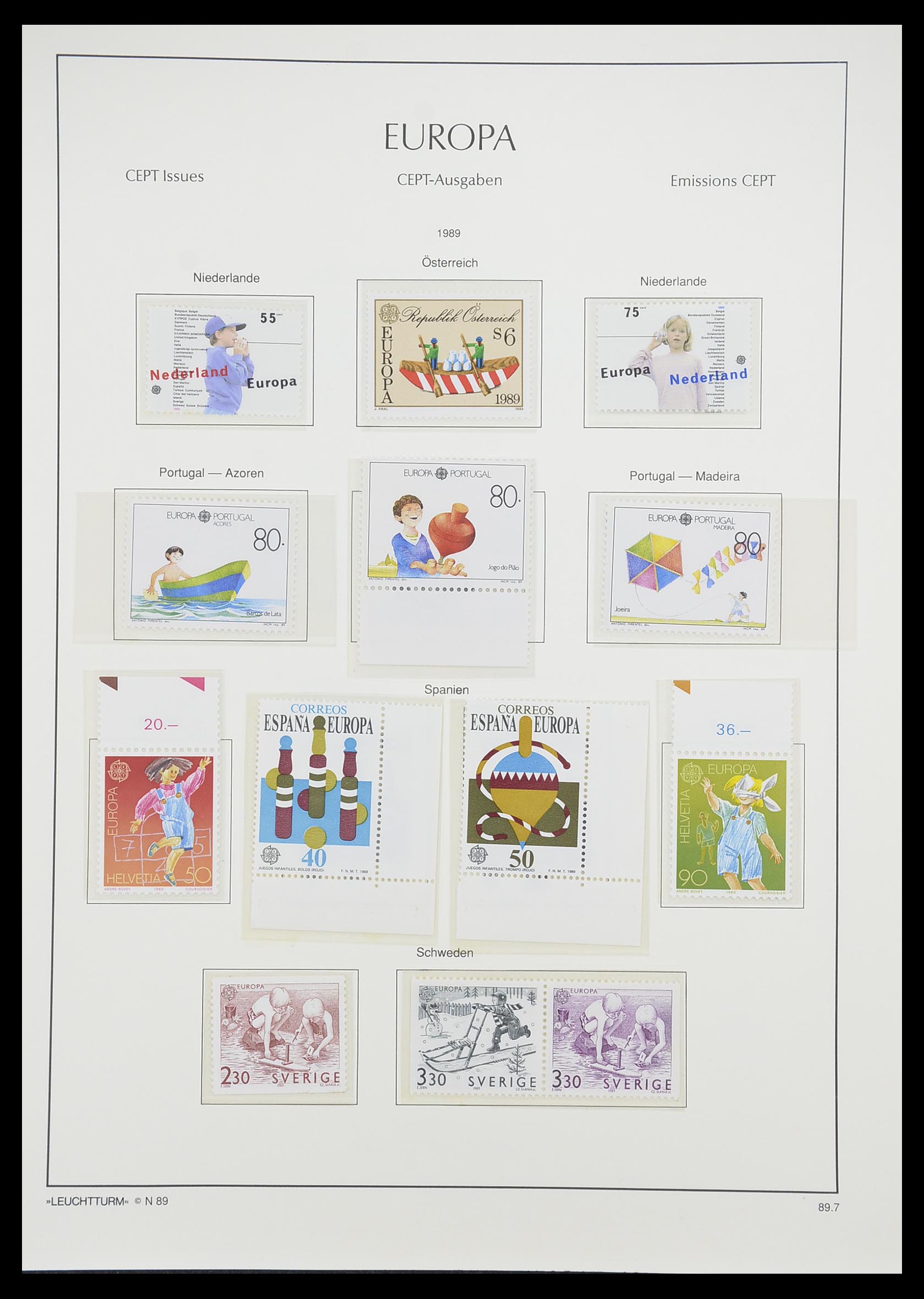 33339 166 - Postzegelverzameling 33339 Europa CEPT 1956-1990.