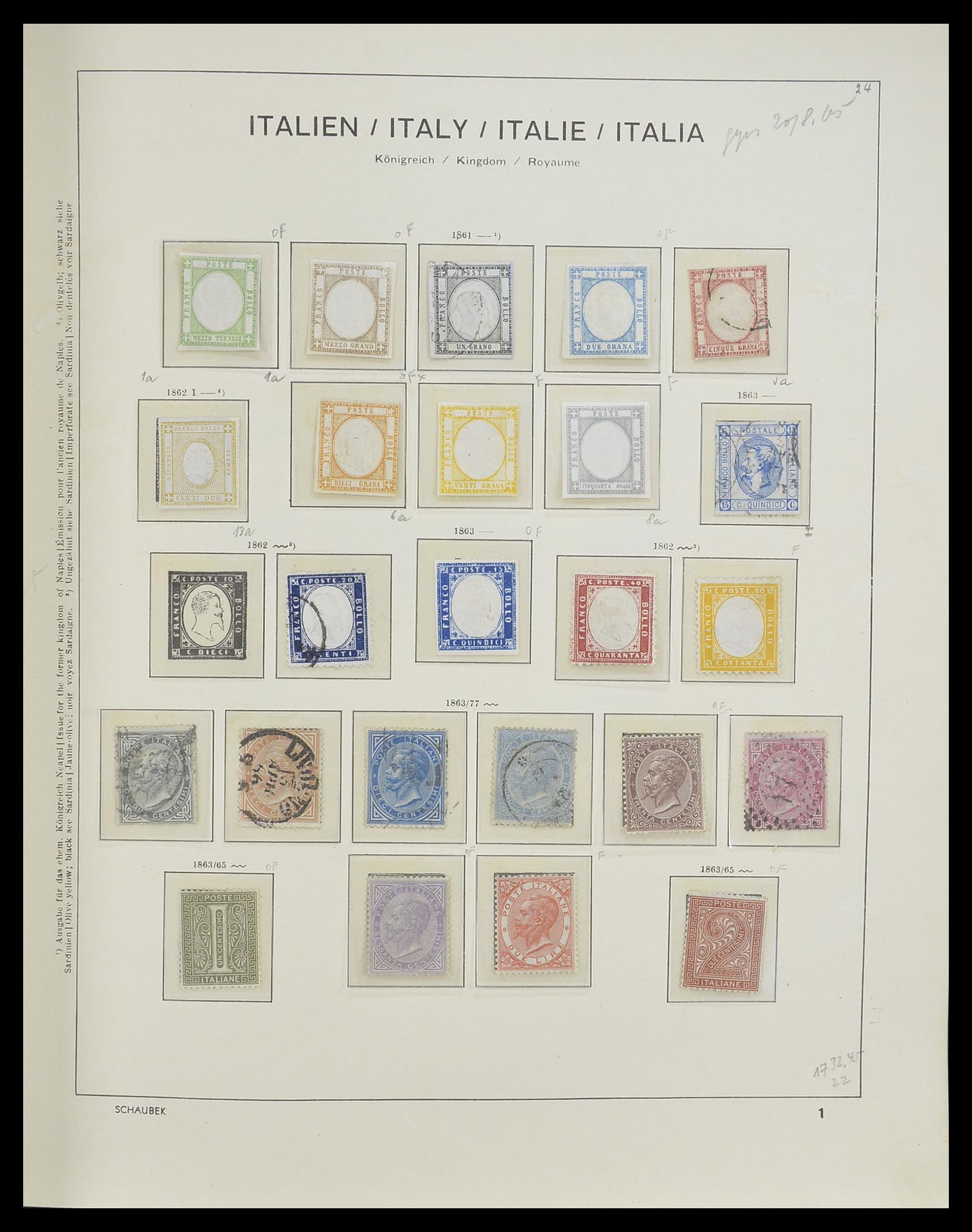 33340 001 - Postzegelverzameling 33340 Italië 1861-1996.