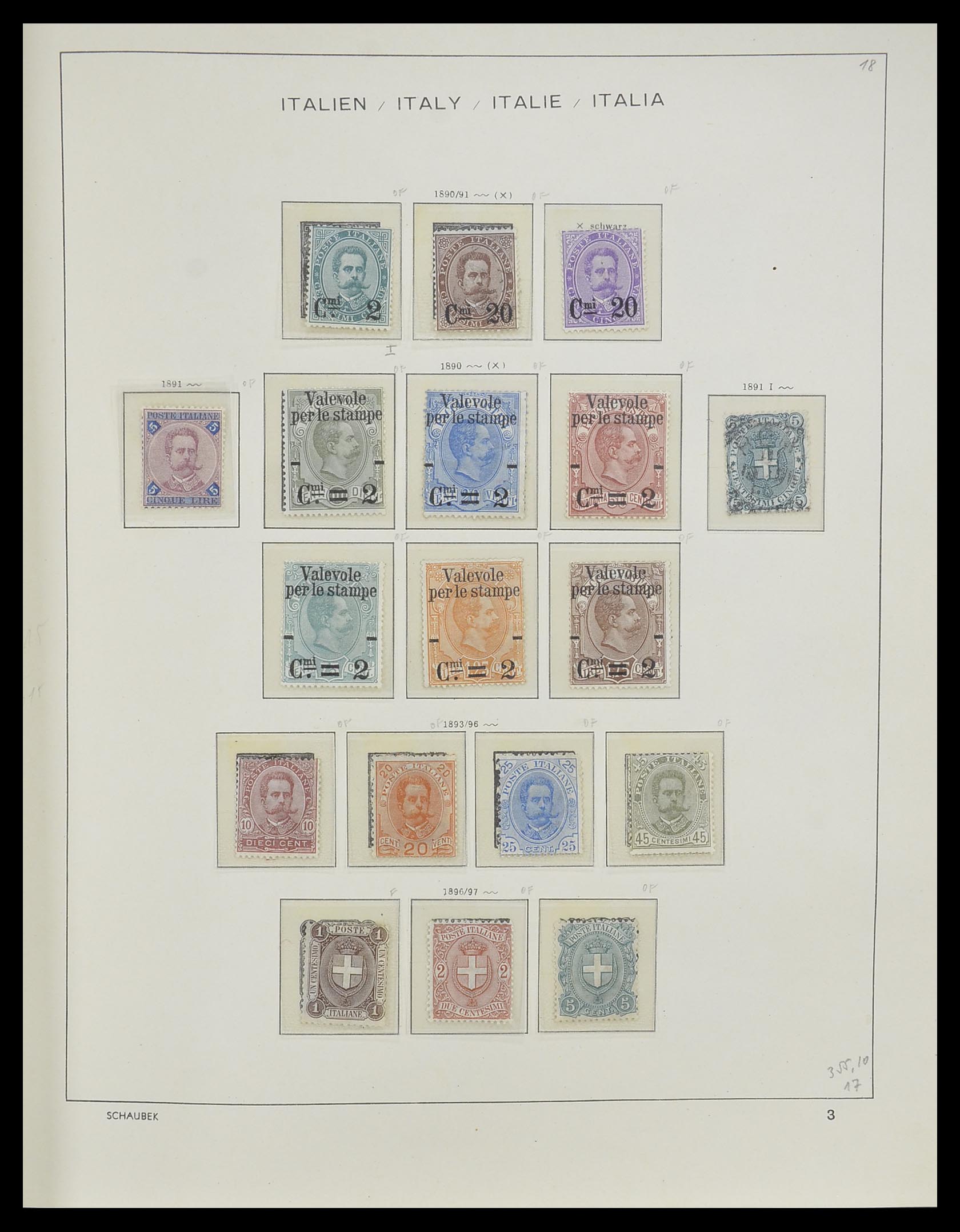 33340 004 - Postzegelverzameling 33340 Italië 1861-1996.