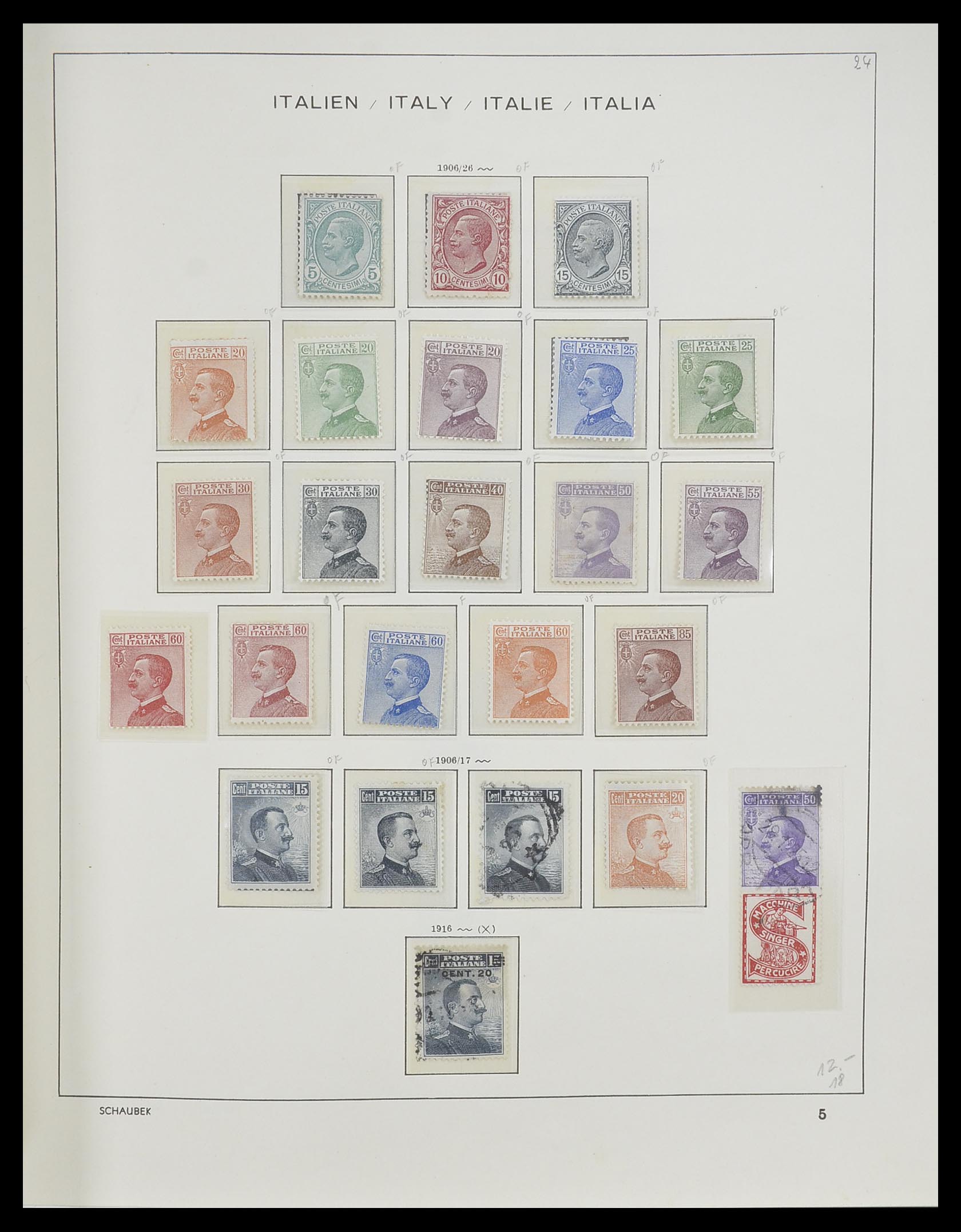 33340 006 - Postzegelverzameling 33340 Italië 1861-1996.
