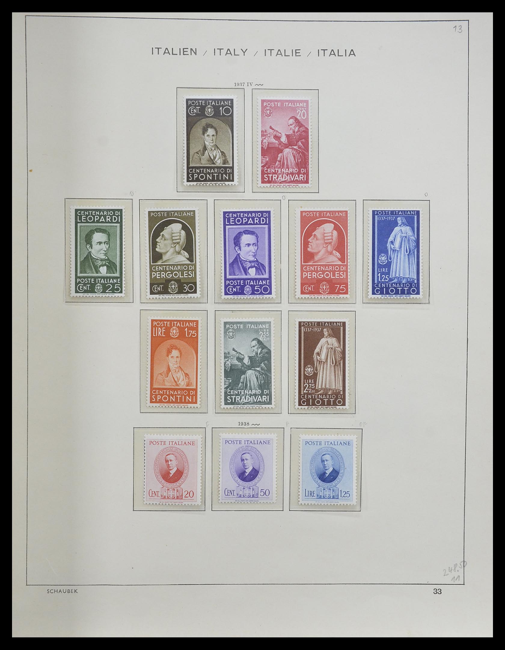 33340 036 - Postzegelverzameling 33340 Italië 1861-1996.