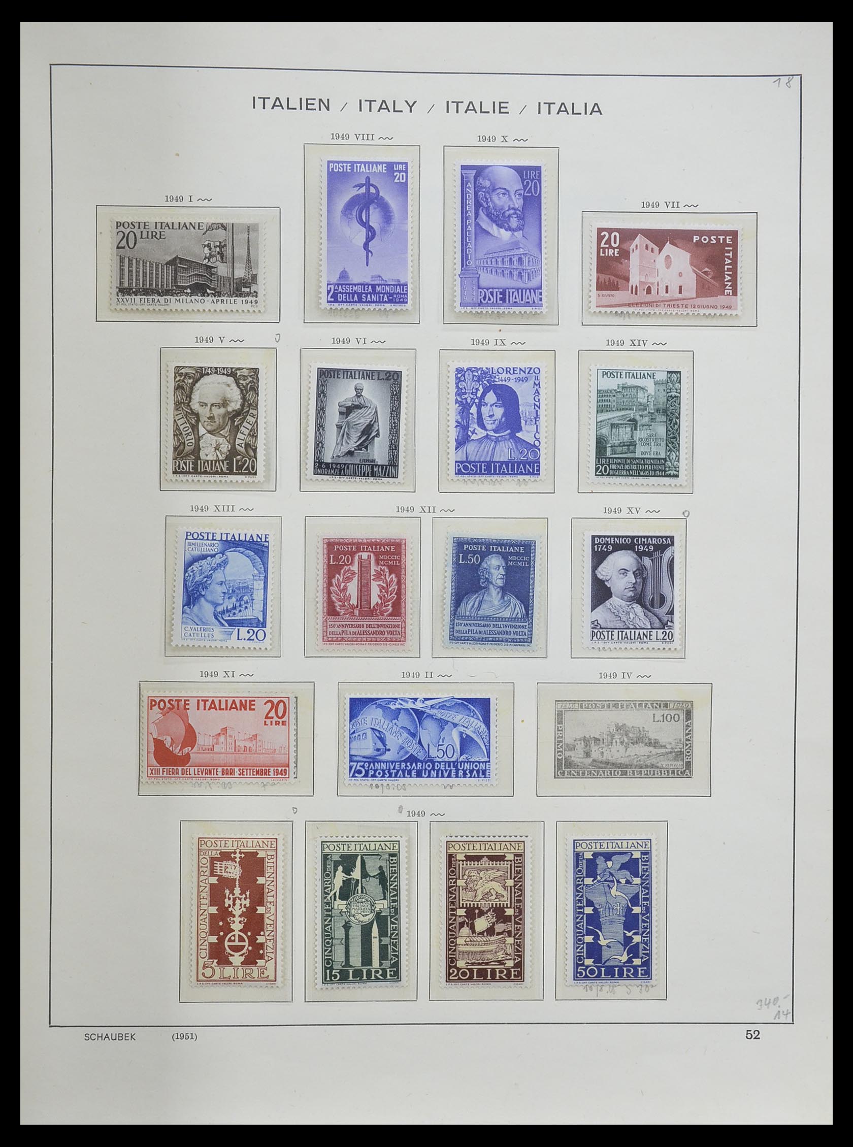 33340 051 - Postzegelverzameling 33340 Italië 1861-1996.